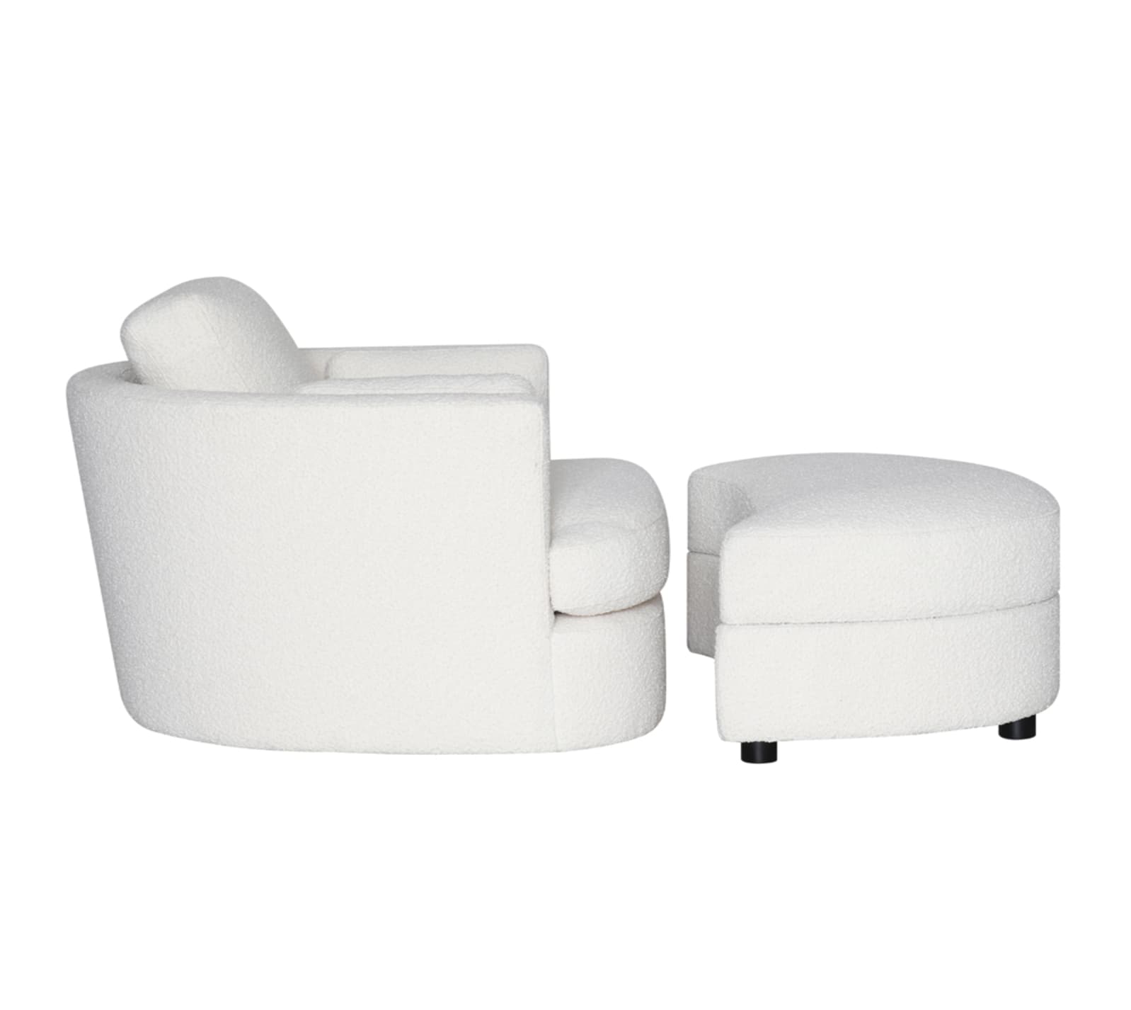 Lax Swivel Chair Boucle Ivory color Boucle Ivory