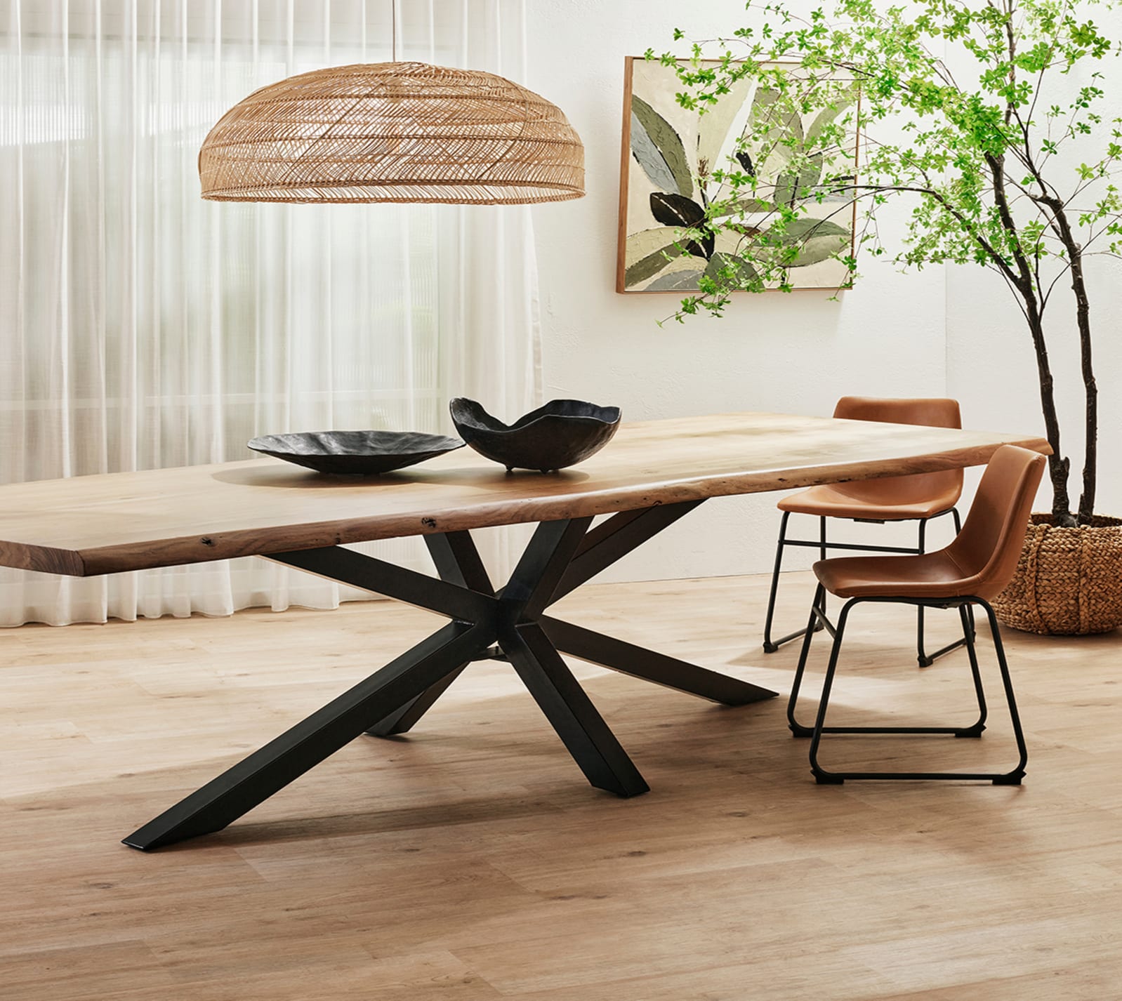 Buy Madras Live Edge Solid Acacia Wood Dining Table James Lane