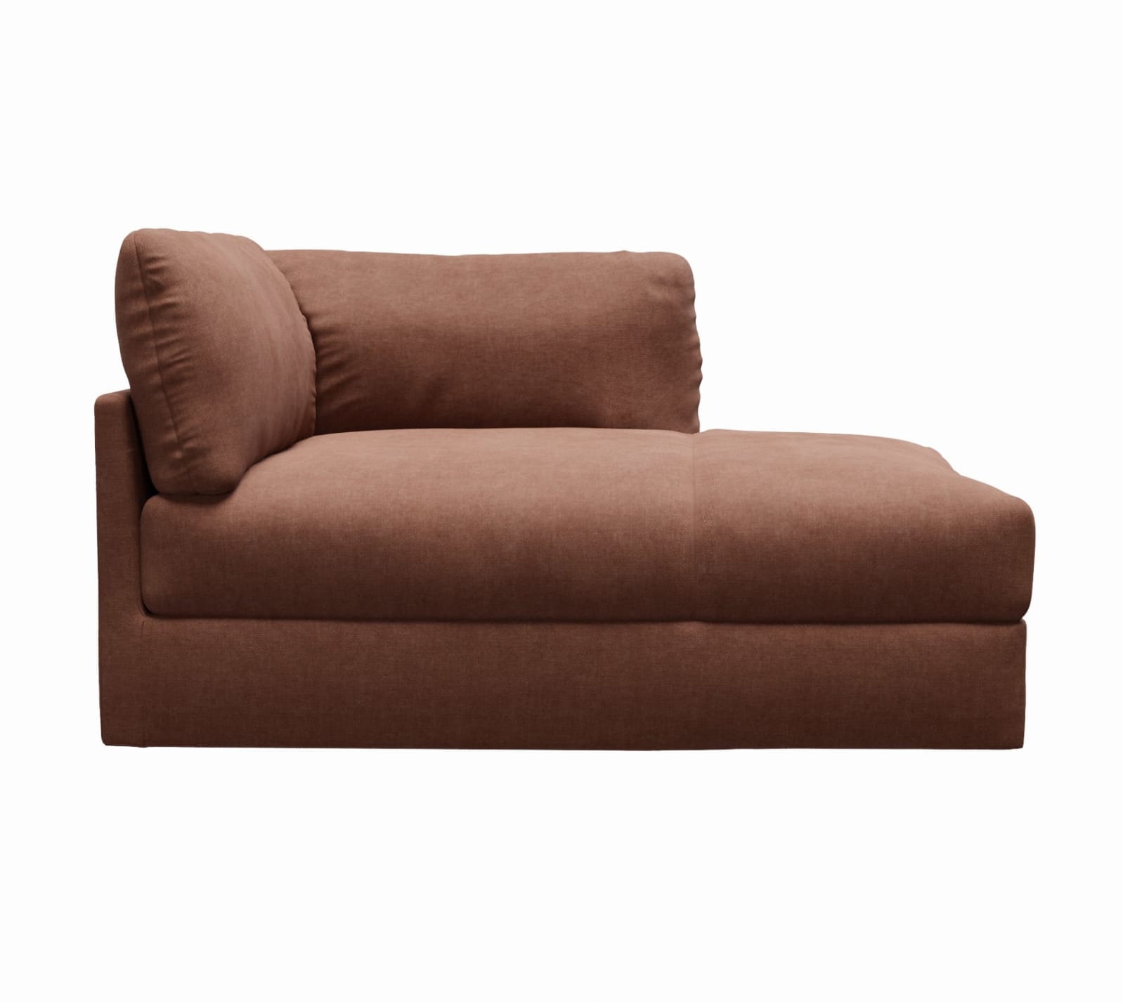 Finley Muse Rust Right Arm Facing Chaise Module color Muse Rust