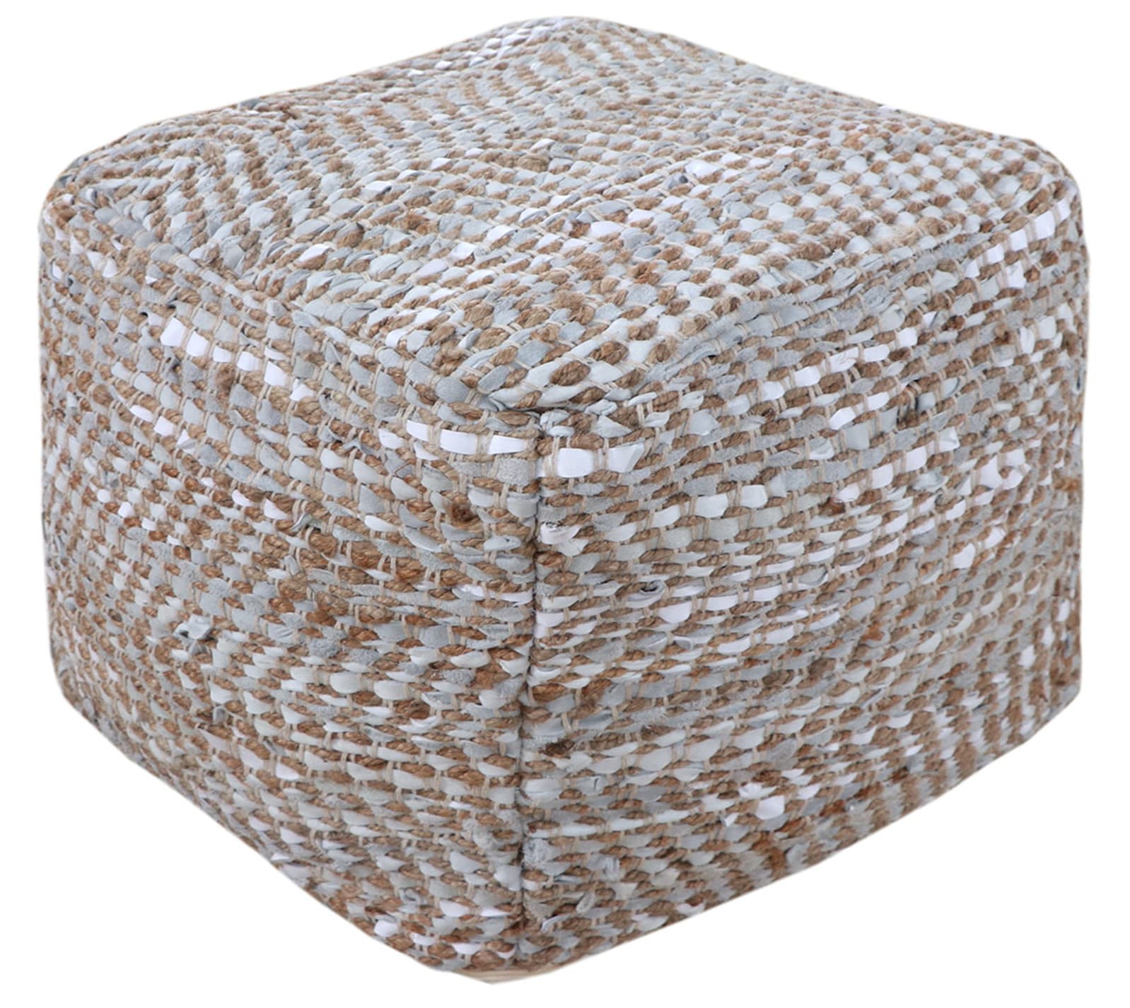 Meknes Pouf - 40cm x 40cm x 40cm color White