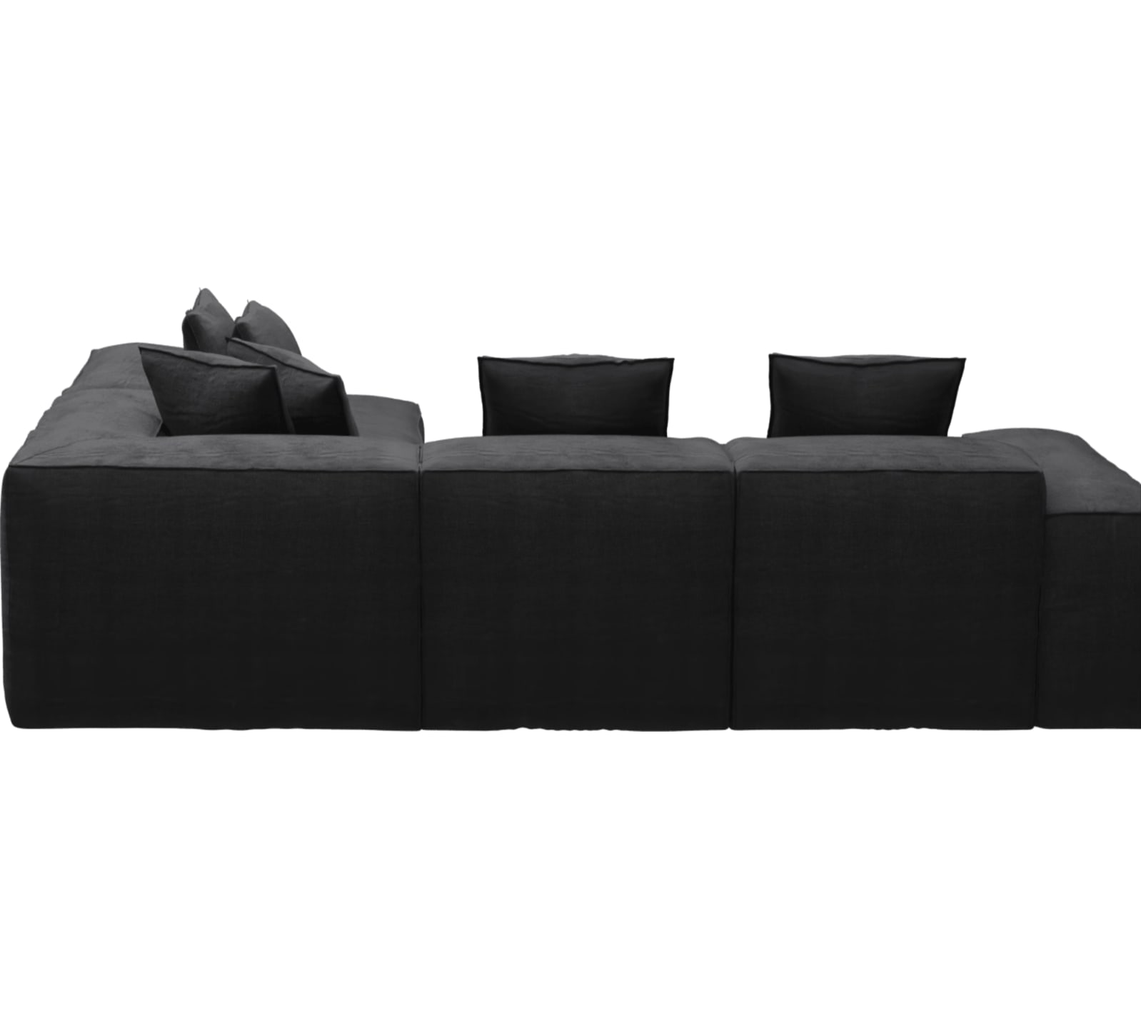 Riley Plaza Flint Grey Modular Sofa - Arm, 2x Armless, Corner, Right Terminal color Plaza Flint Grey