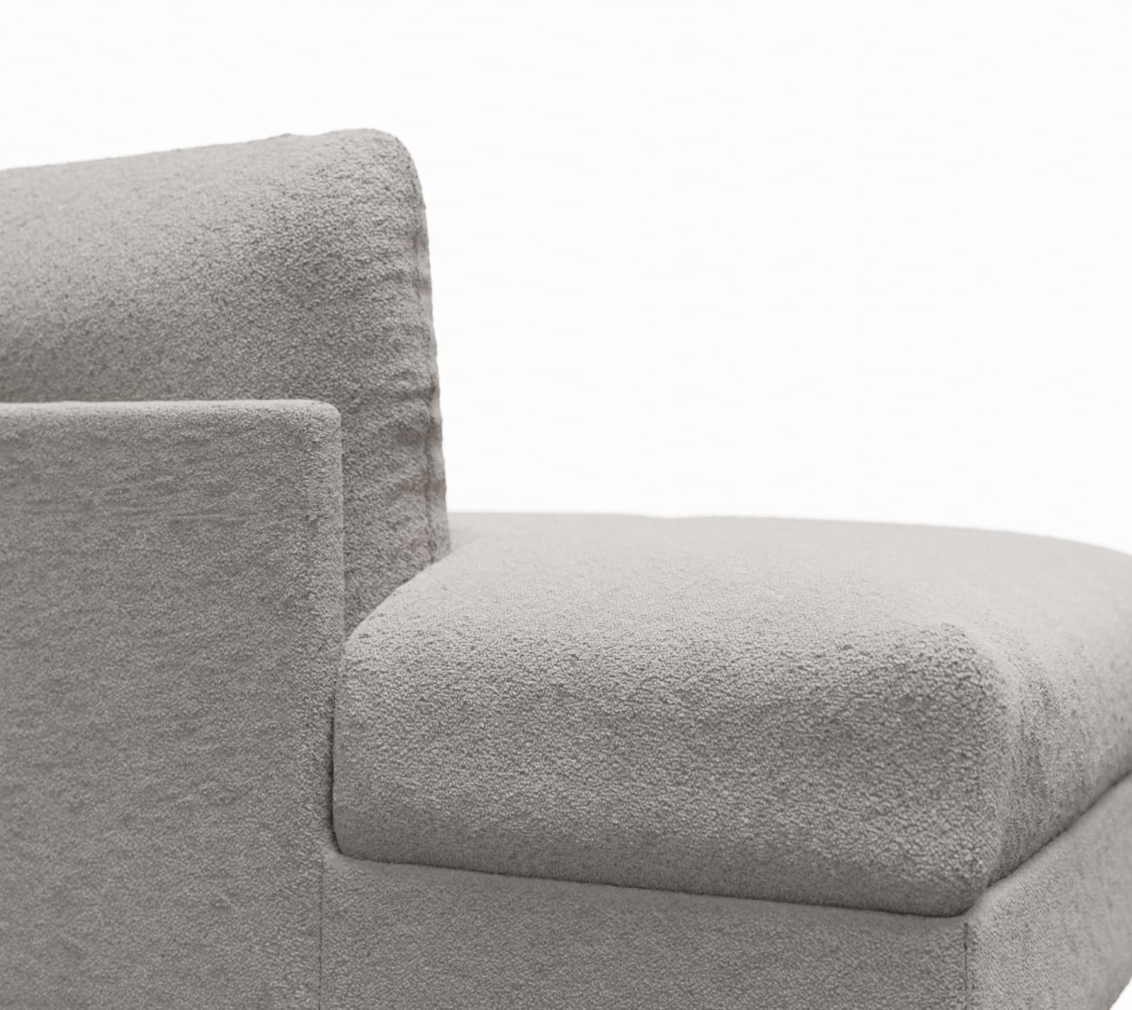 Finley Boucle Pumice Left Arm Facing Chaise Module color Boucle Pumice