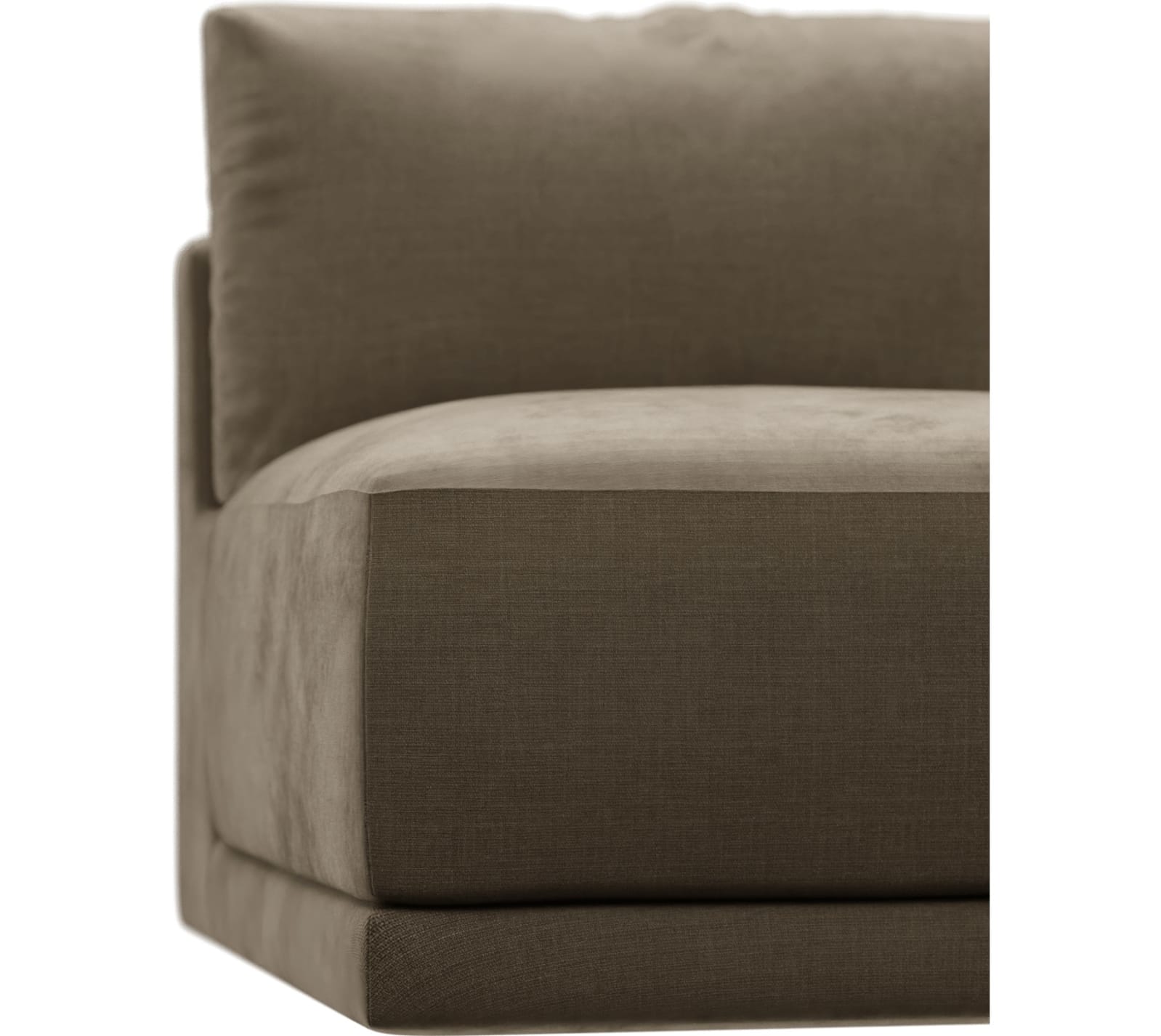 Haven Tribute Walnut Armless Sofa Chair Module color Tribute Walnut