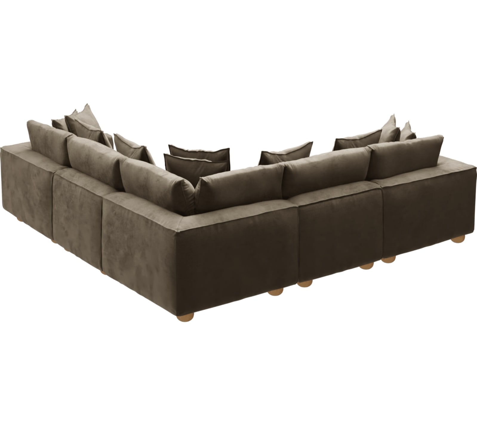 Tully Tribute Walnut Modular Sofa - 5 Piece color Tribute Walnut