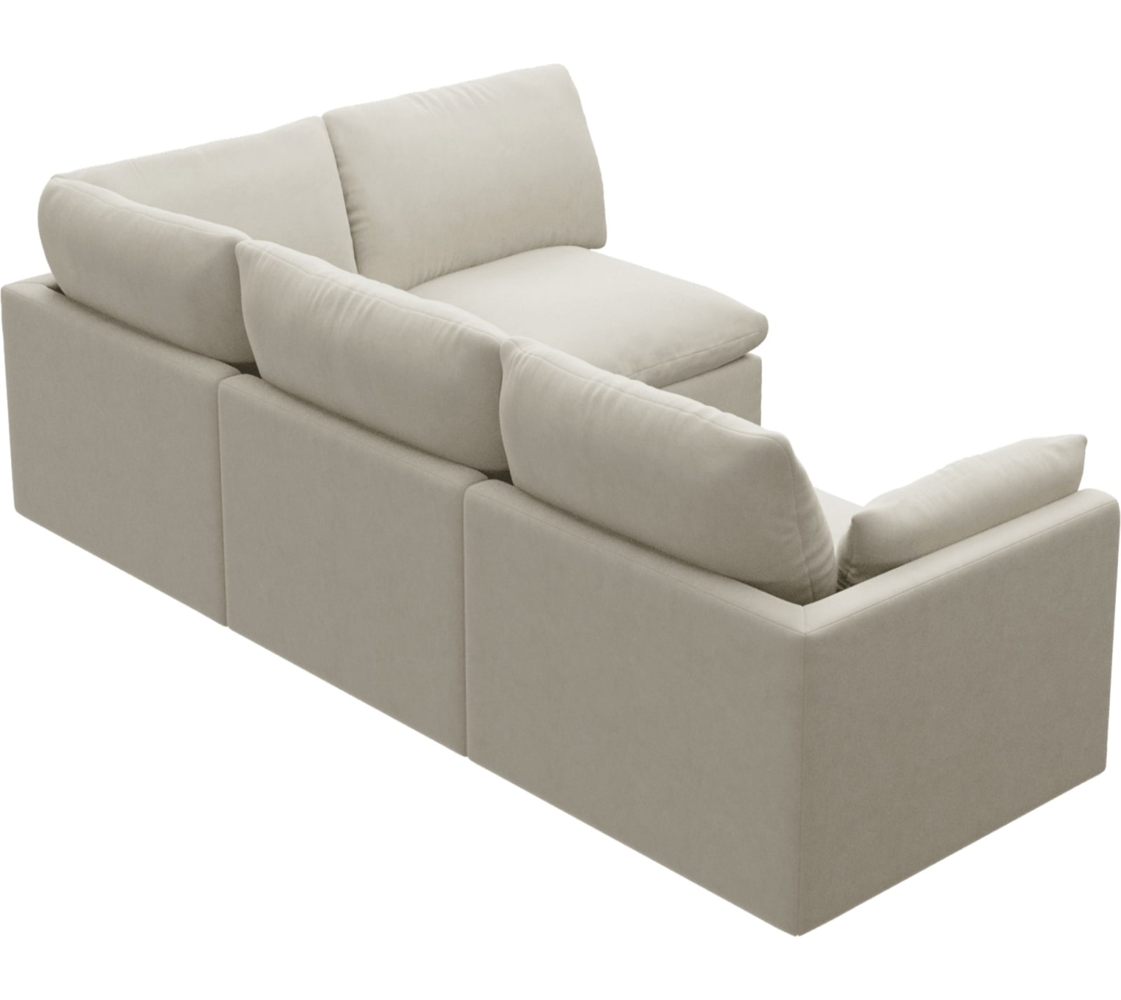 Willow Muse Flax Corner Sofa - 4 Seater RAF Terminal color Muse Flax