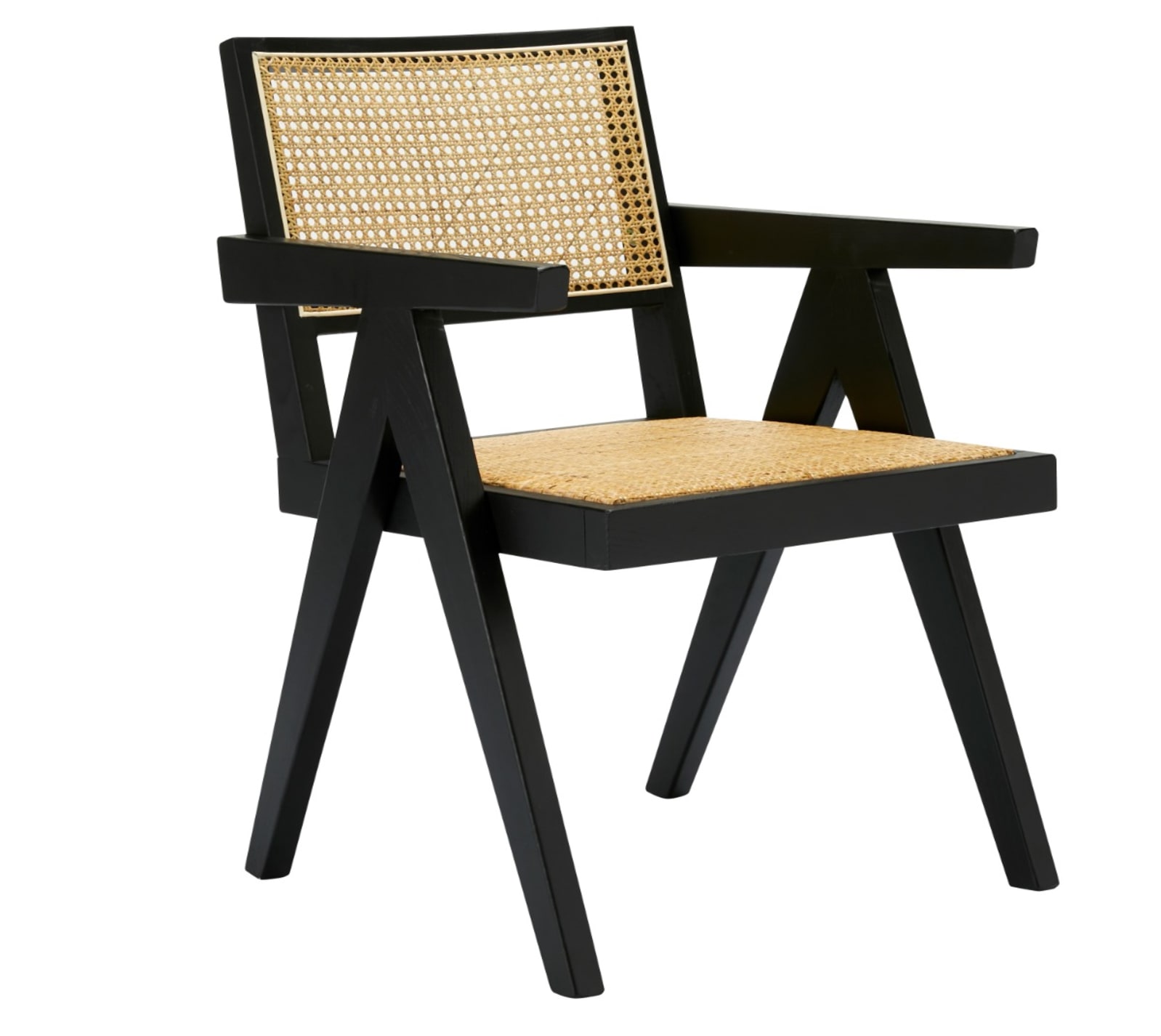 Buy Azul Accent Chair Black and Rattan - James Lane Australia