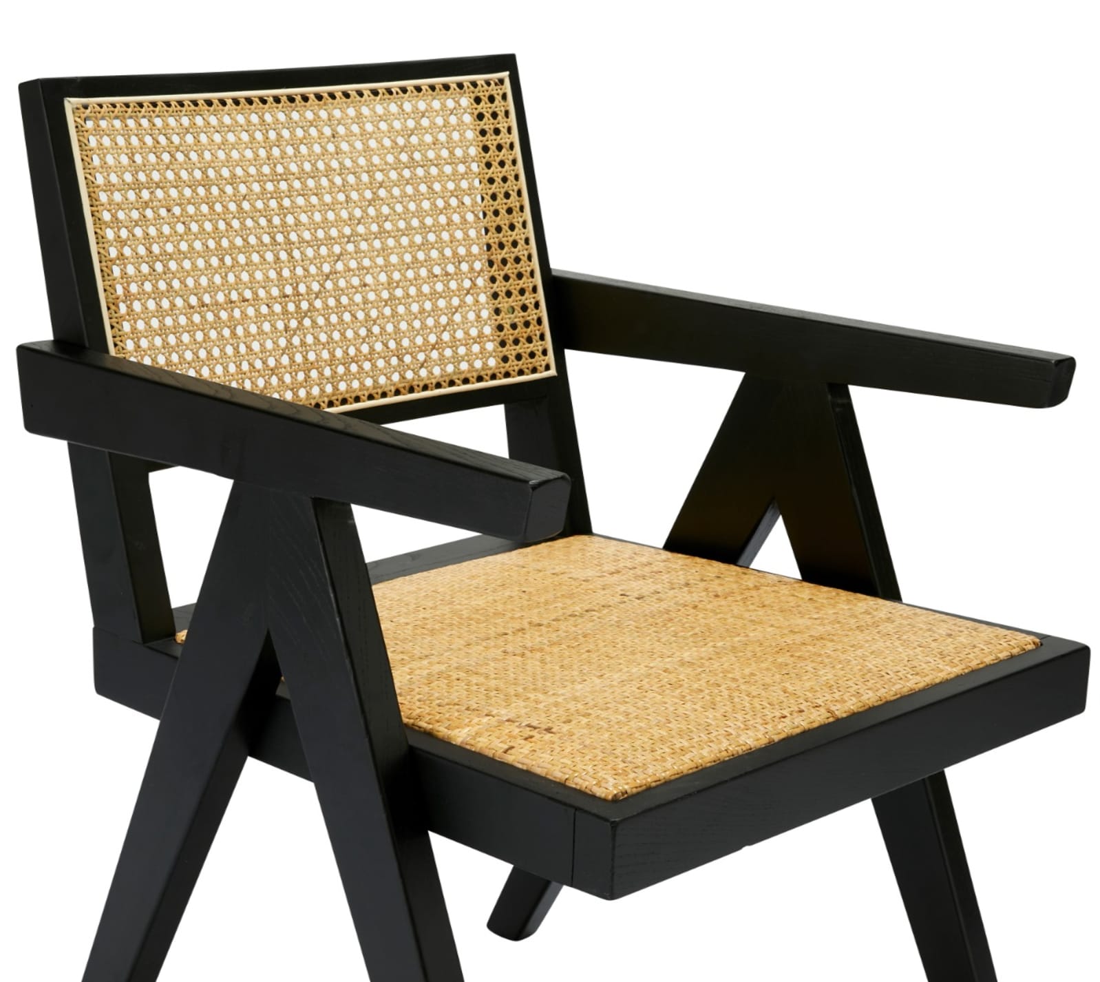 Buy Azul Accent Chair Black and Rattan James Lane Australia