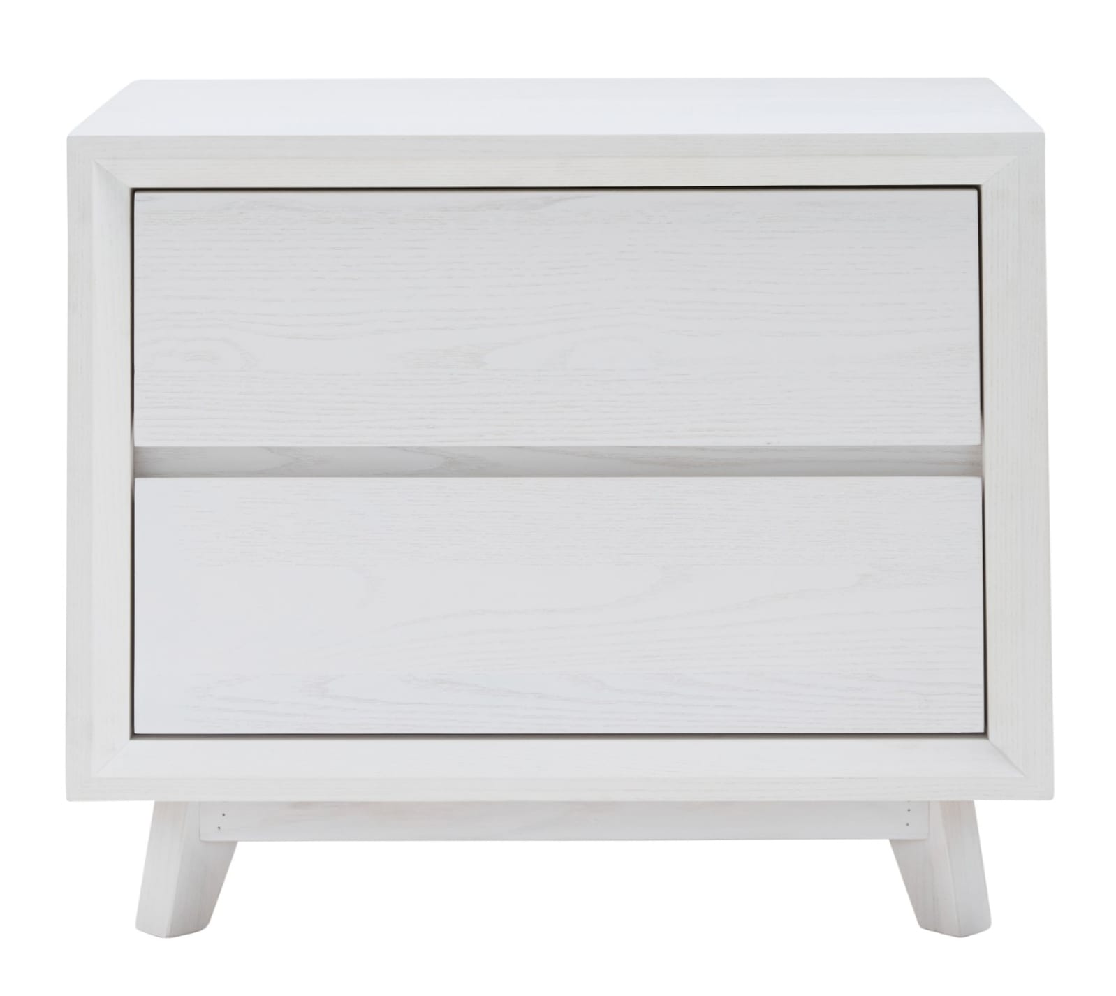 Buy Morgan Oak Bedside Table White - 2 Drawer - James Lane Australia
