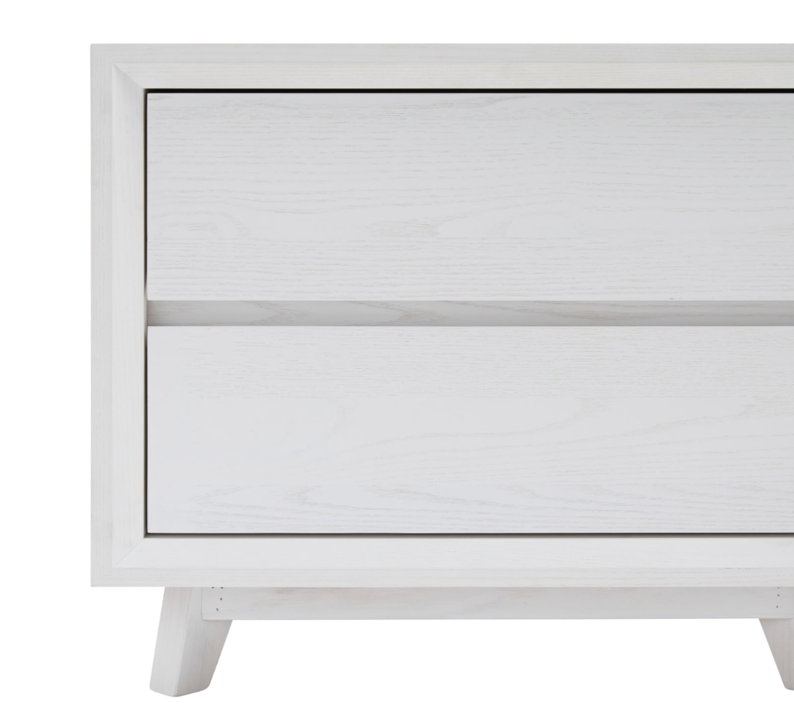 Buy Morgan Oak Bedside Table White - 2 Drawer - James Lane Australia