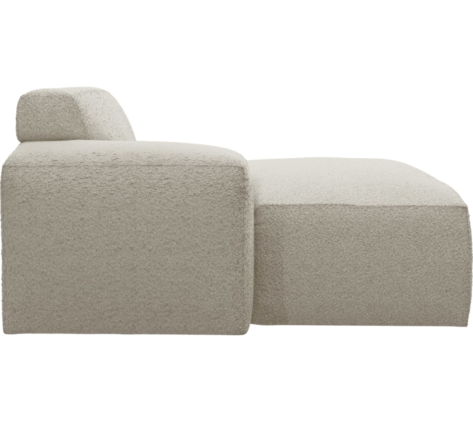 Copenhagen Boucle Ivory Left Arm Facing Chaise Module color Boucle Ivory