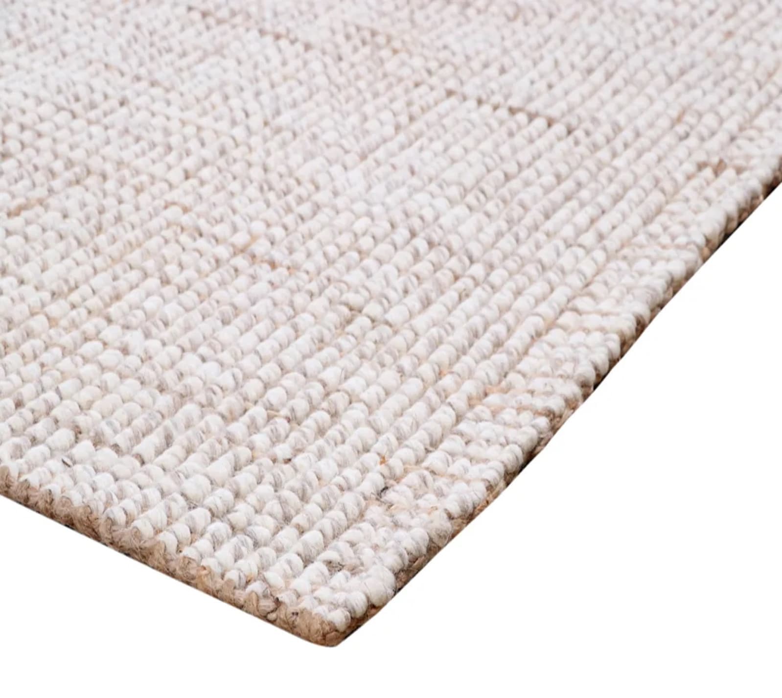 Buy Boucle Wool Rug - Ivory - James Lane Australia