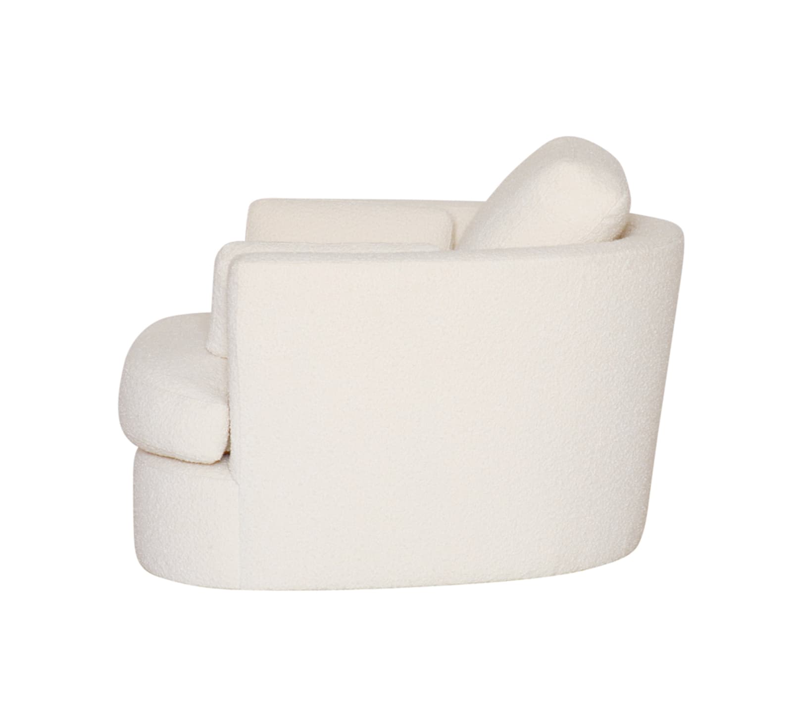 Lax Swivel Chair Boucle Ivory color Boucle Ivory