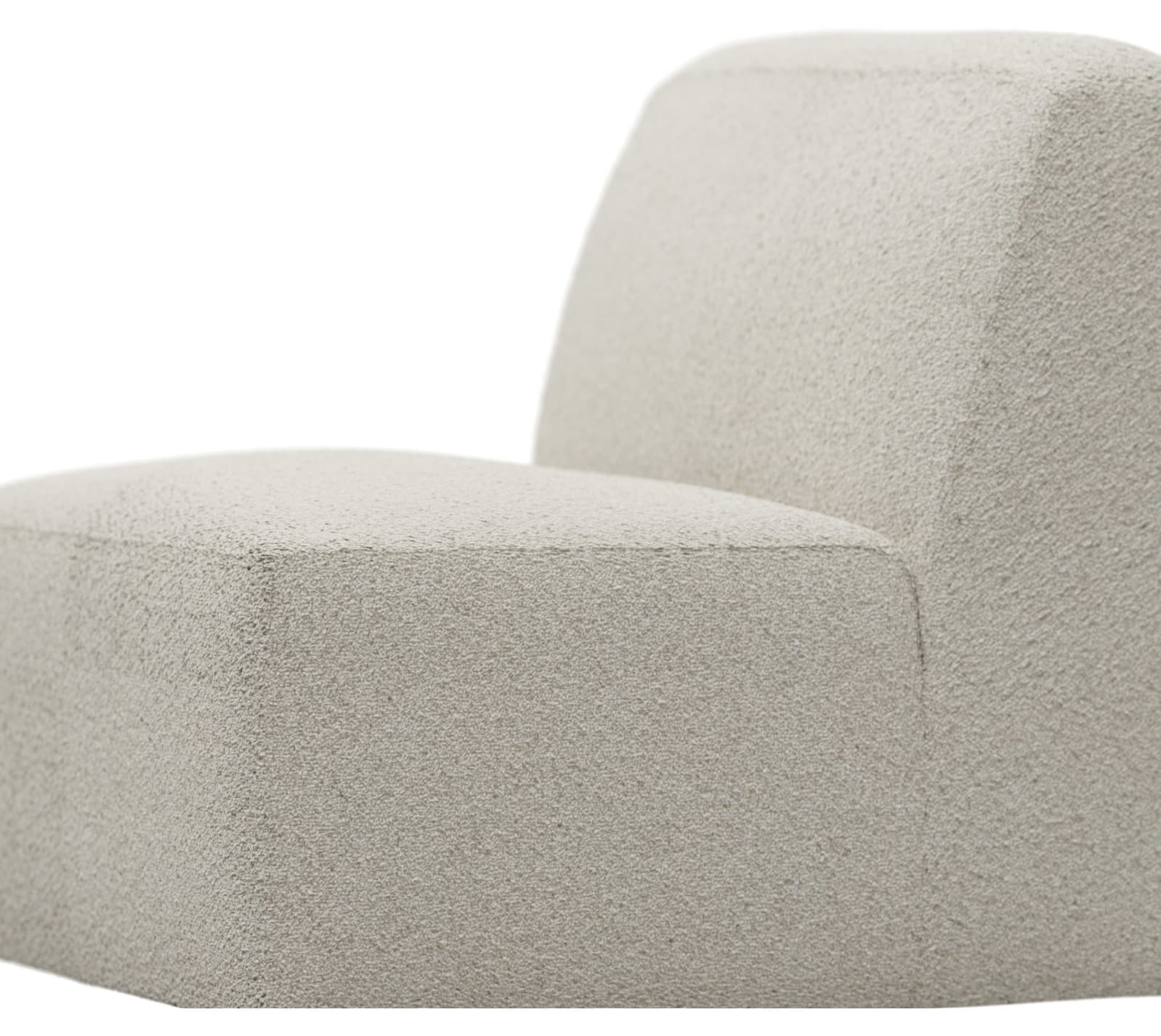 Copenhagen Boucle Ivory Armless Chair Sofa Module color Boucle Ivory