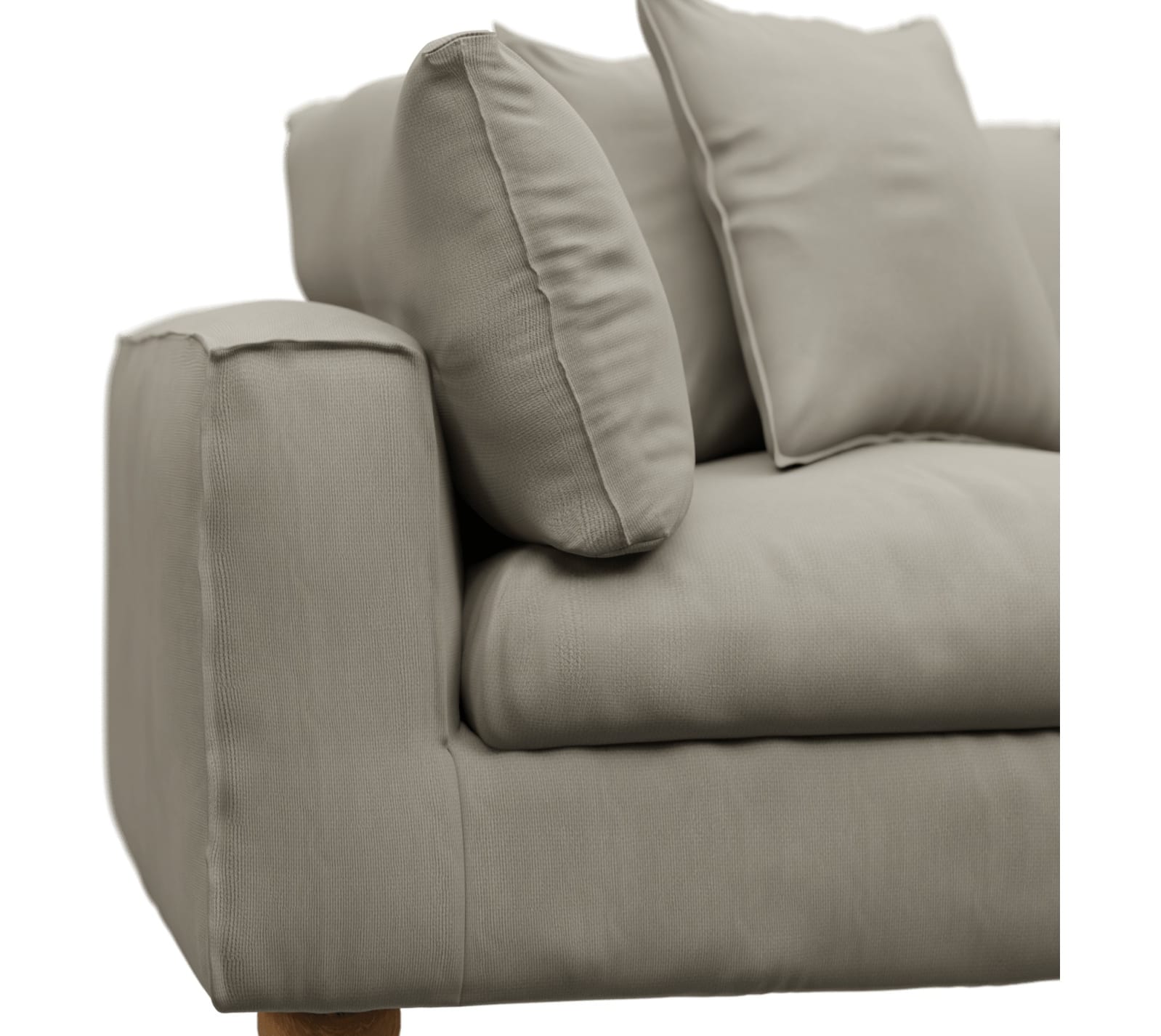 Tully Plaza Natural Corner Sofa Chair Module color Plaza Natural