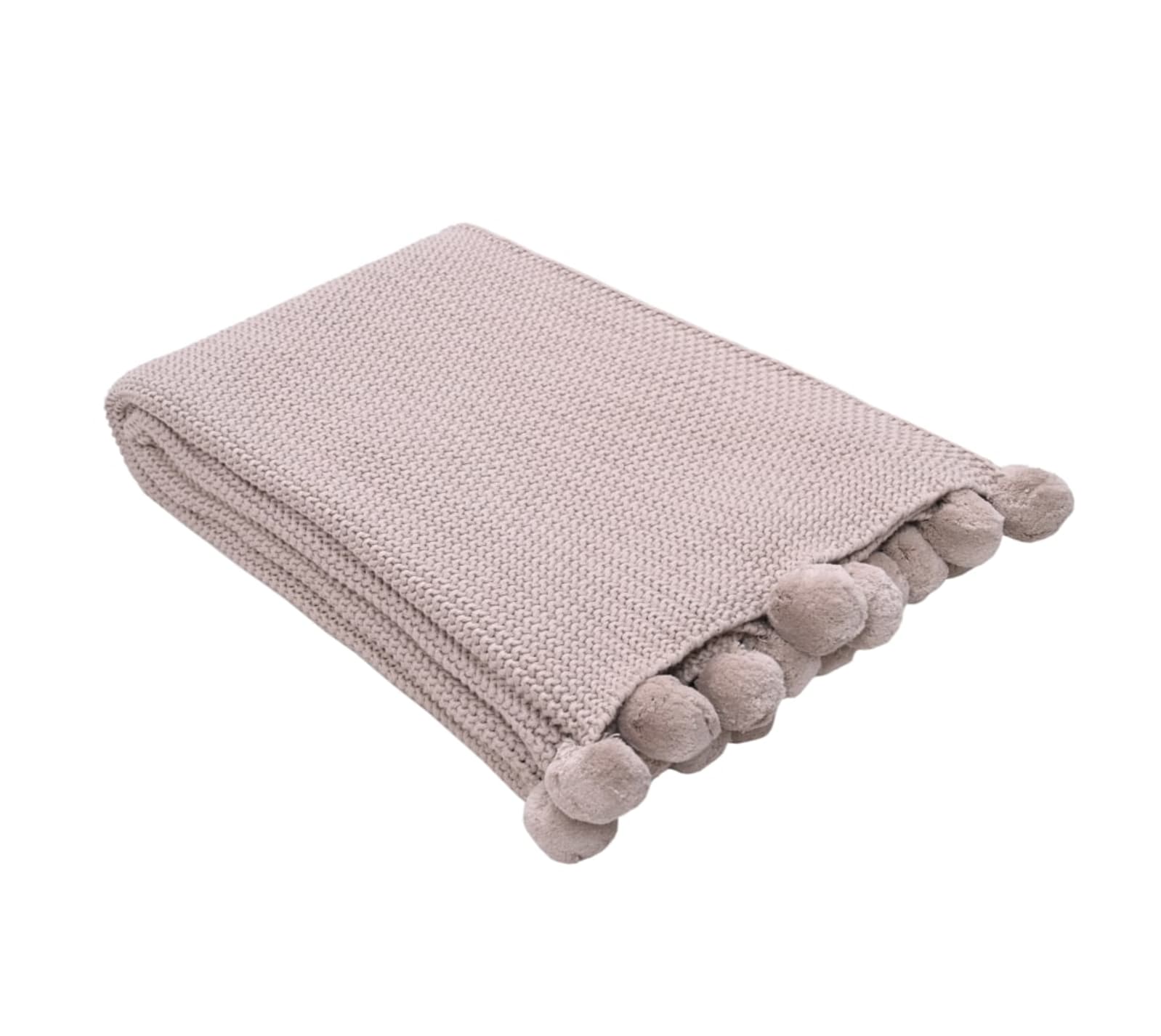 Fez Knitted Throw Biscuit - 170cm x 130cm 