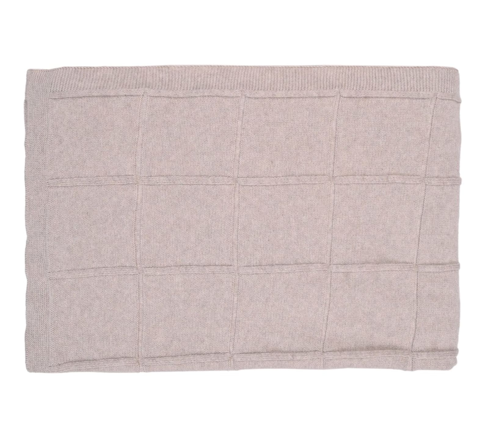 Pimli Knitted Throw Beige - 170cm x 130cm color Beige