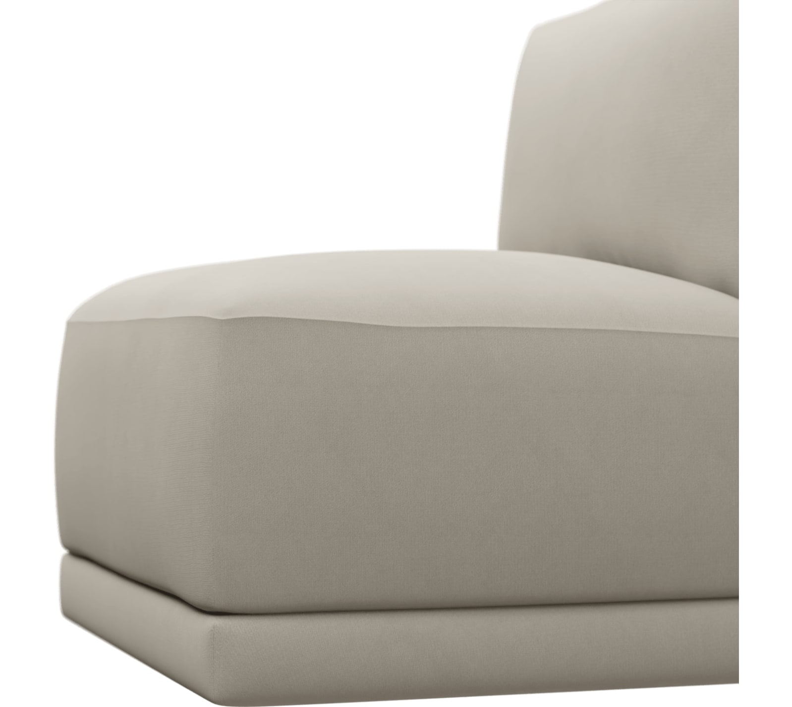 Haven Isla Sea Pearl Armless Sofa Chair Module color Isla Sea Pearl