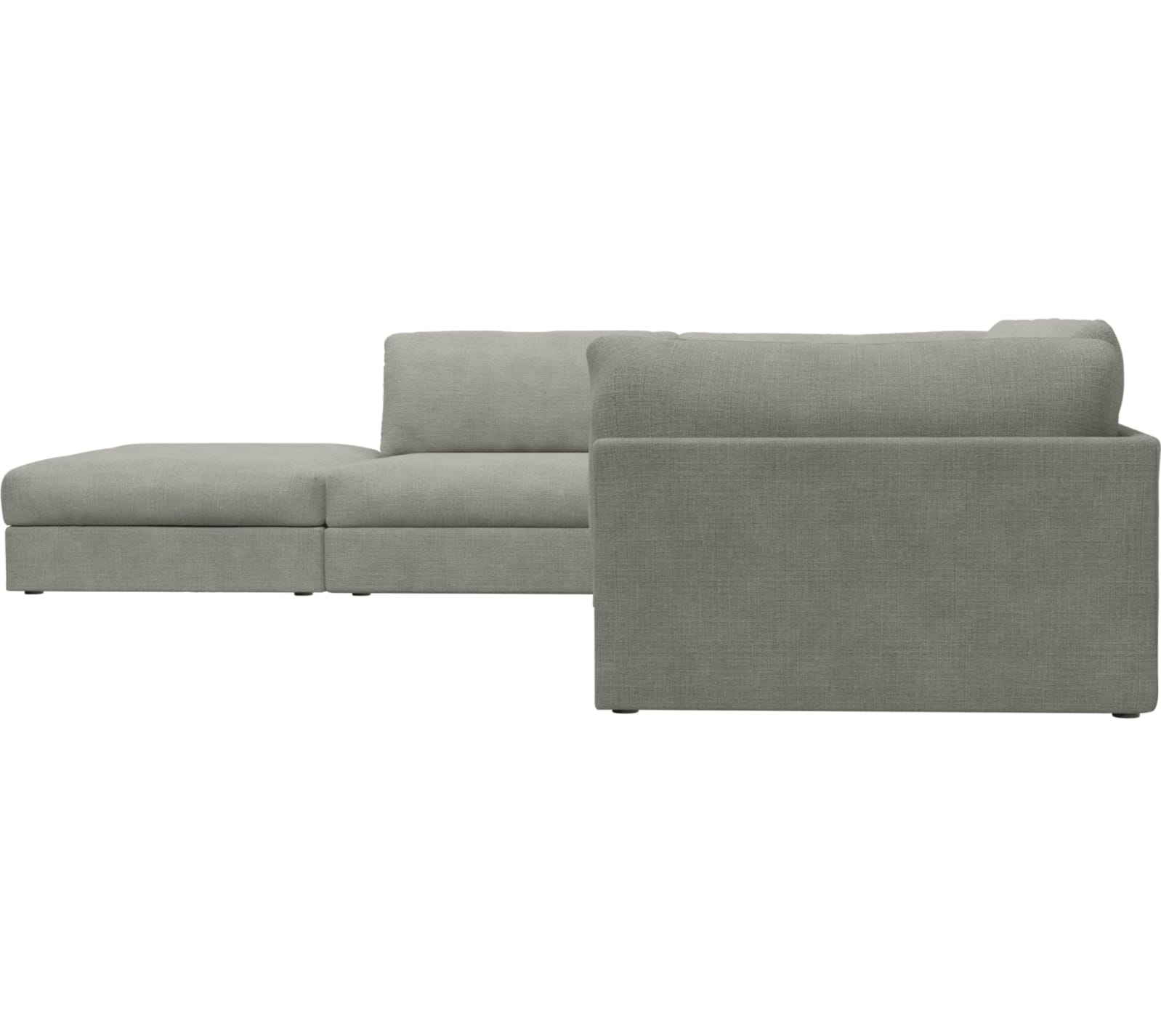 Finley Toorak Pebble Modular Sofa - 5 Seater LAF Terminal color Toorak Pebble