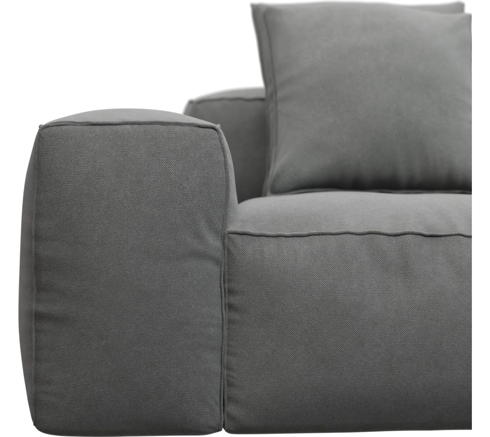 Riley Maya Flint Modular Sofa - 1x Arm, 2x Armless, 1x Right Terminal color Maya Flint