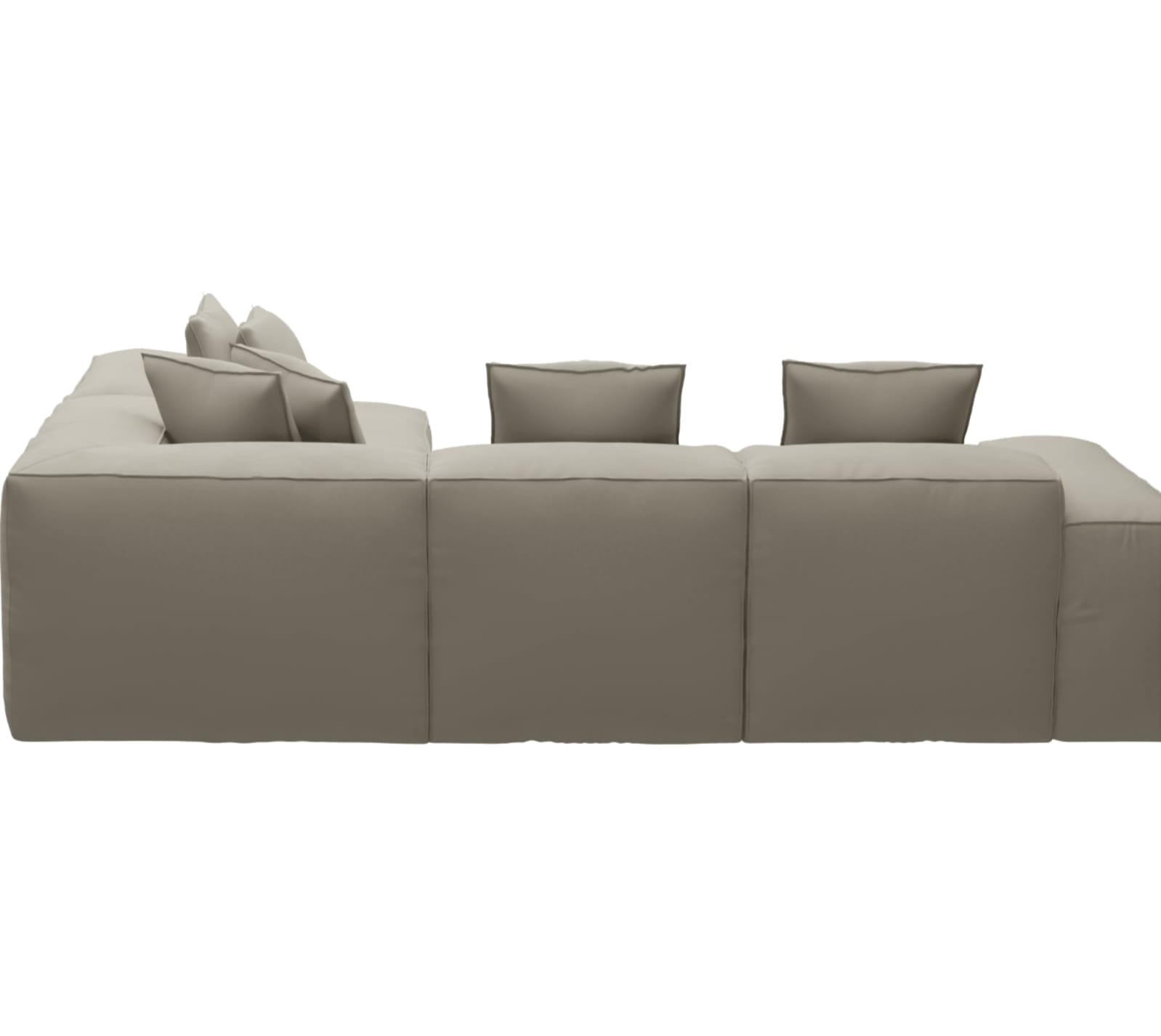 Riley Plaza Natural Modular Sofa - Arm, 2x Armless, Corner, Right Terminal color Plaza Natural