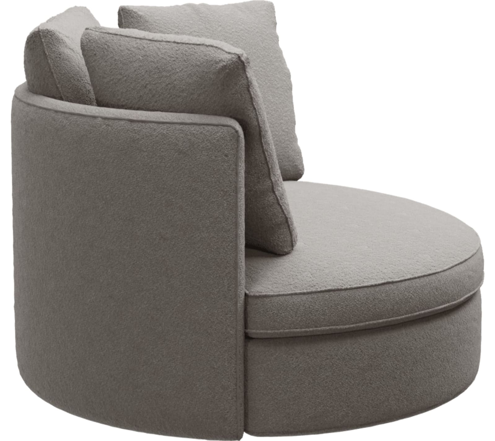 Adore Boucle Pumice Swivel Chair color Boucle Pumice