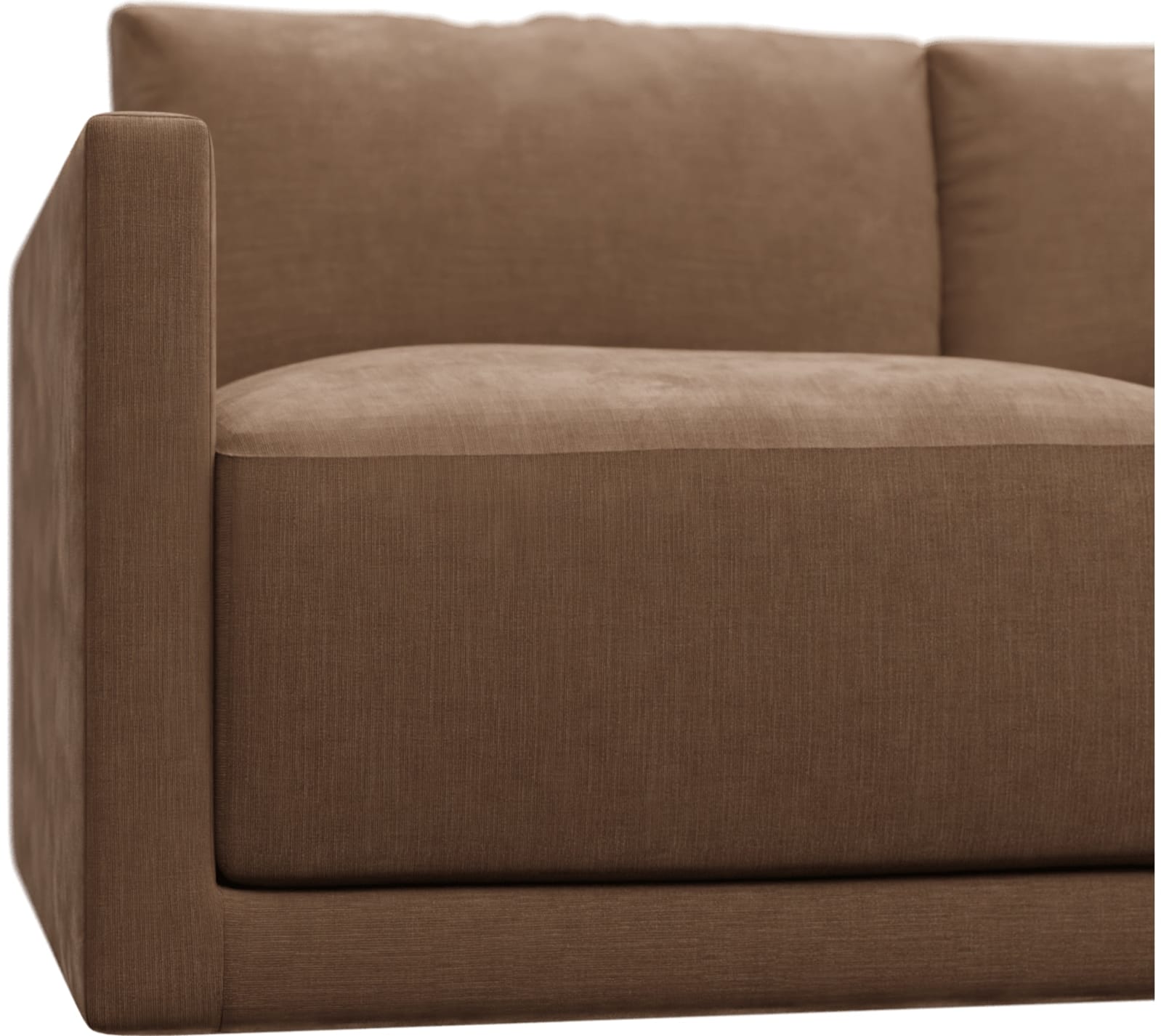 Haven Tribute Chestnut Left Arm Facing 3 Seater Sofa Module color Tribute Chestnut