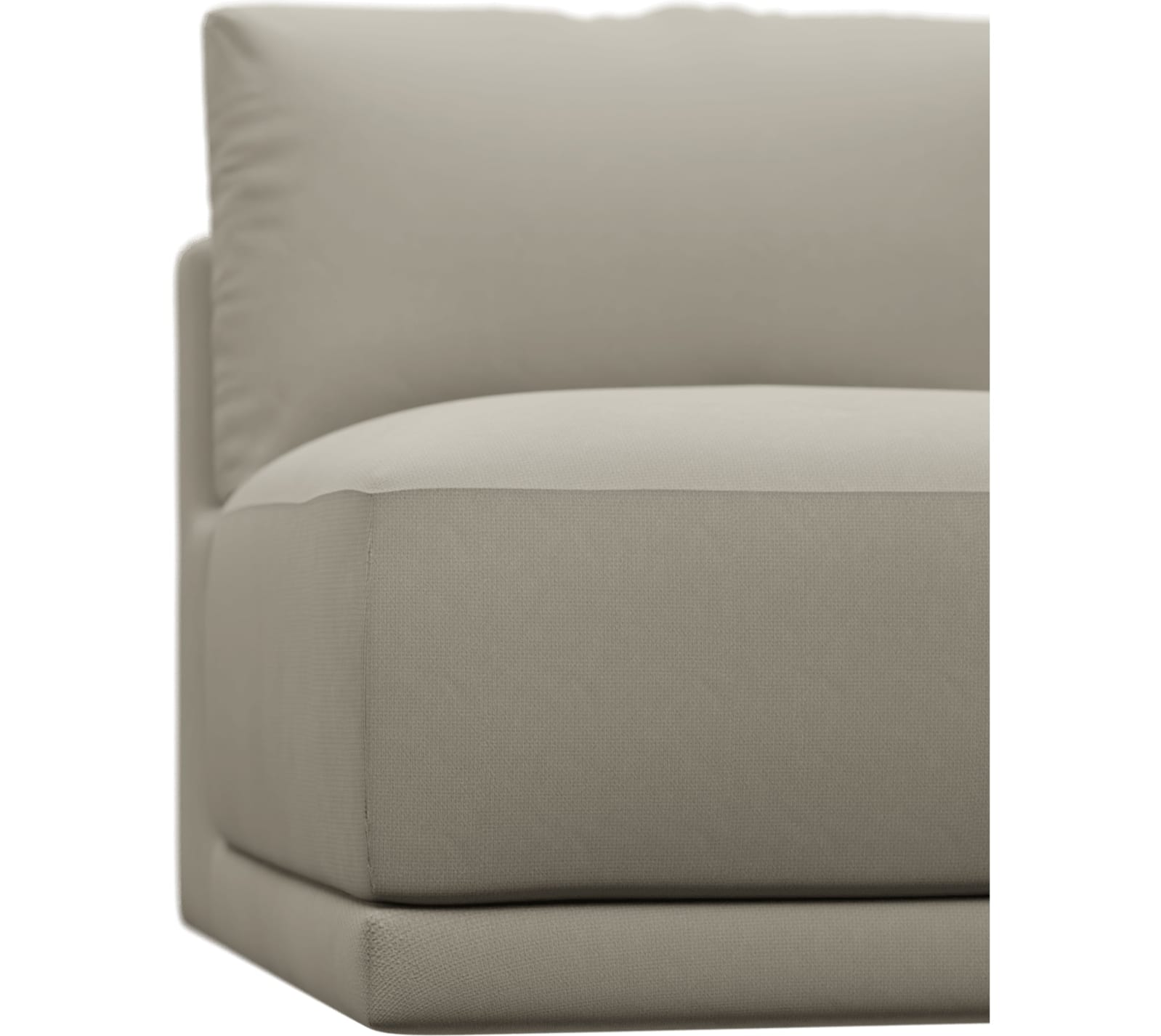 Haven Plaza Natural Armless Sofa Chair Module color Plaza Natural