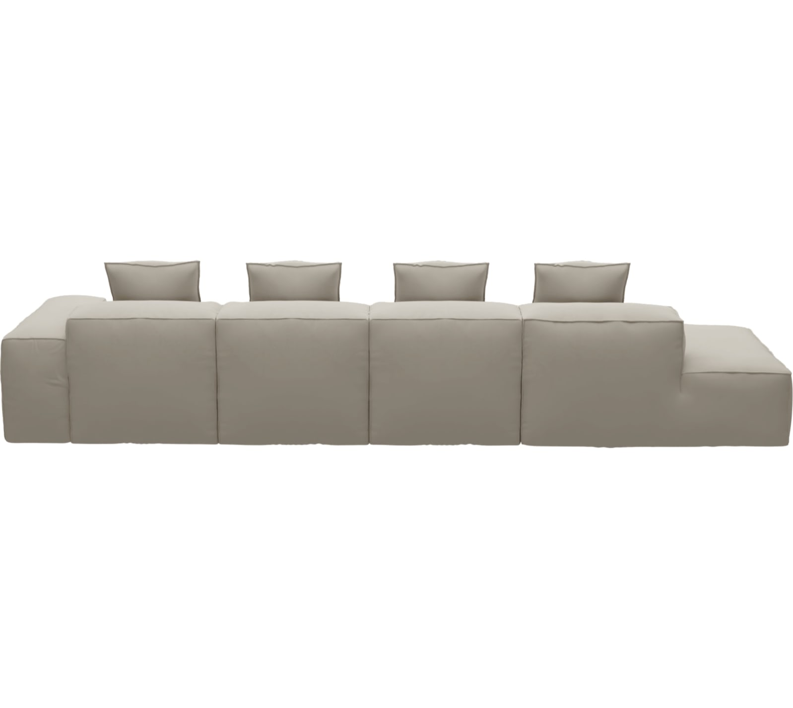Riley Isla Sea Pearl Modular Sofa - 1x Arm, 3x Armless, 1x Left Terminal color Isla Sea Pearl