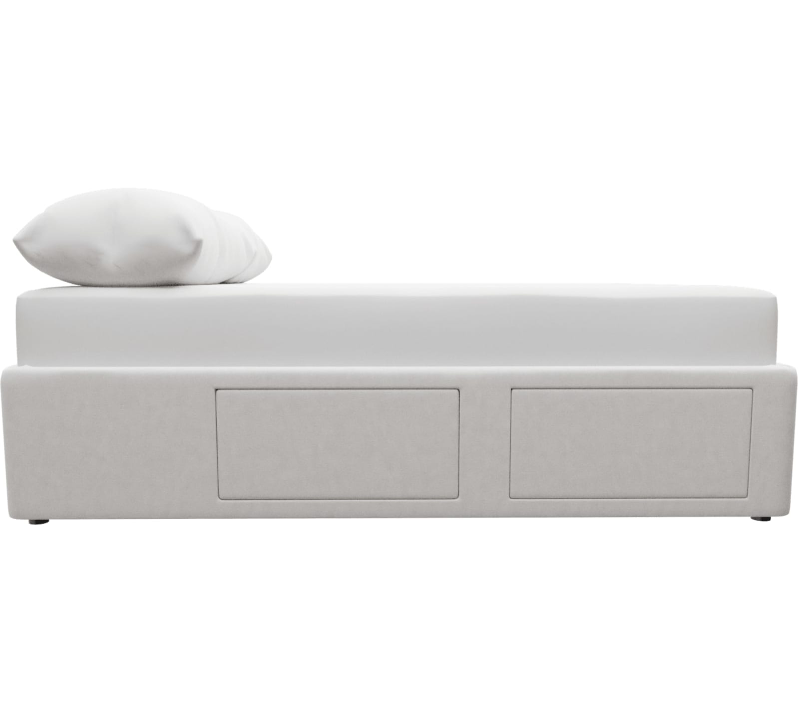 Zenith Storage Drawer Bed Base Muse Frost color Muse Frost