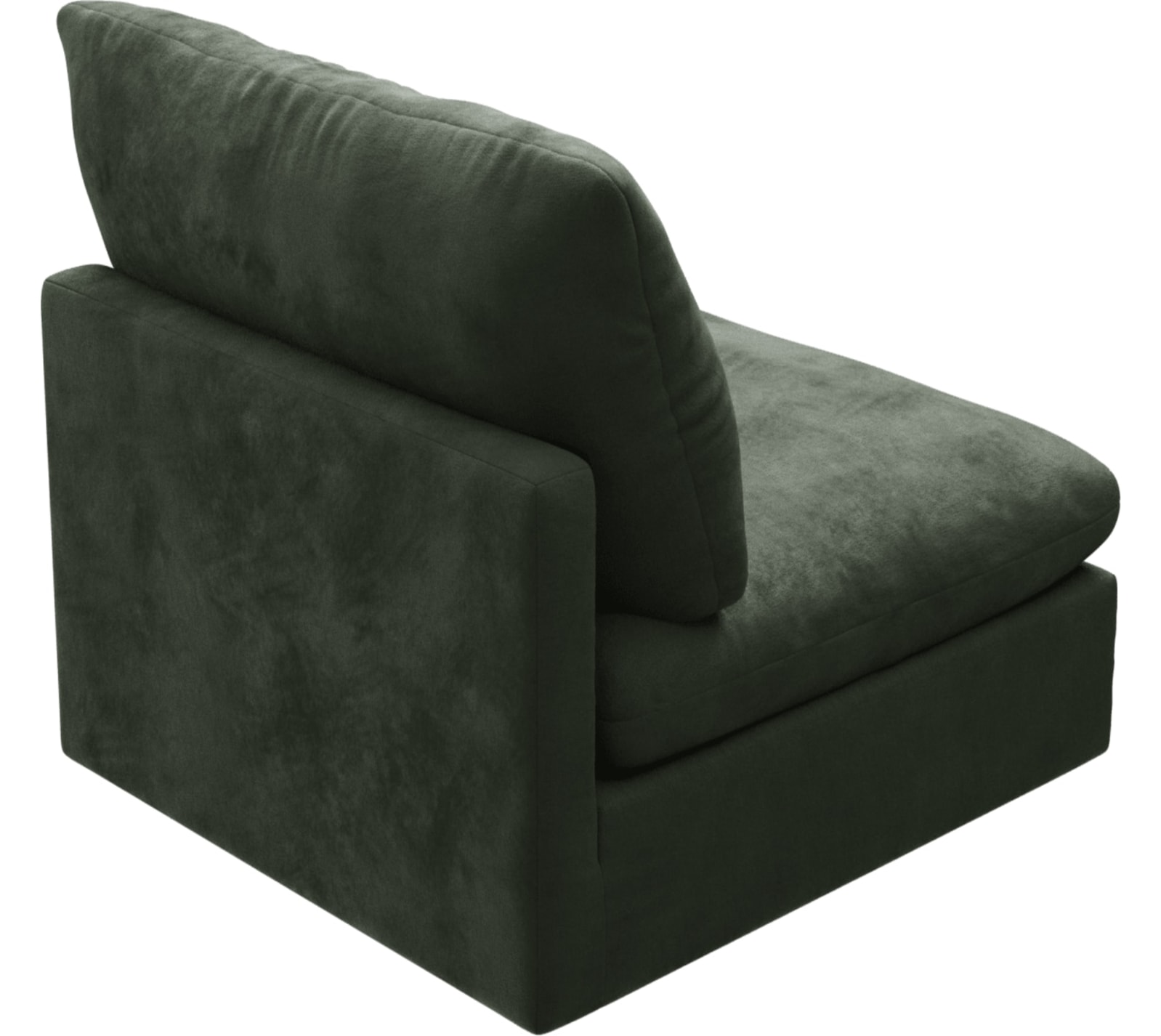 Willow Muse Forest Armless Sofa Module color Muse Forest