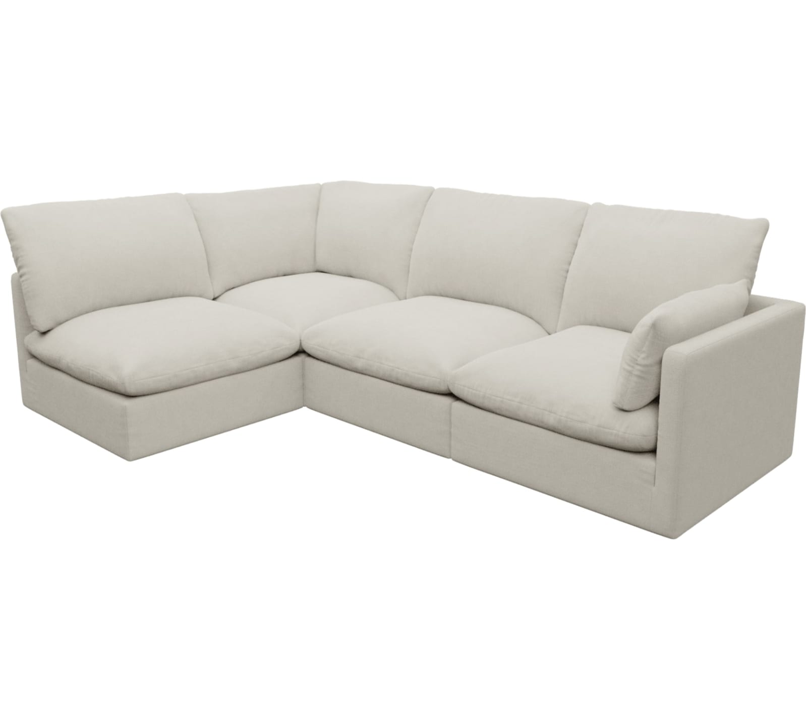 Willow Toorak Pearl Corner Sofa - 4 Seater LAF Terminal color Toorak Pearl