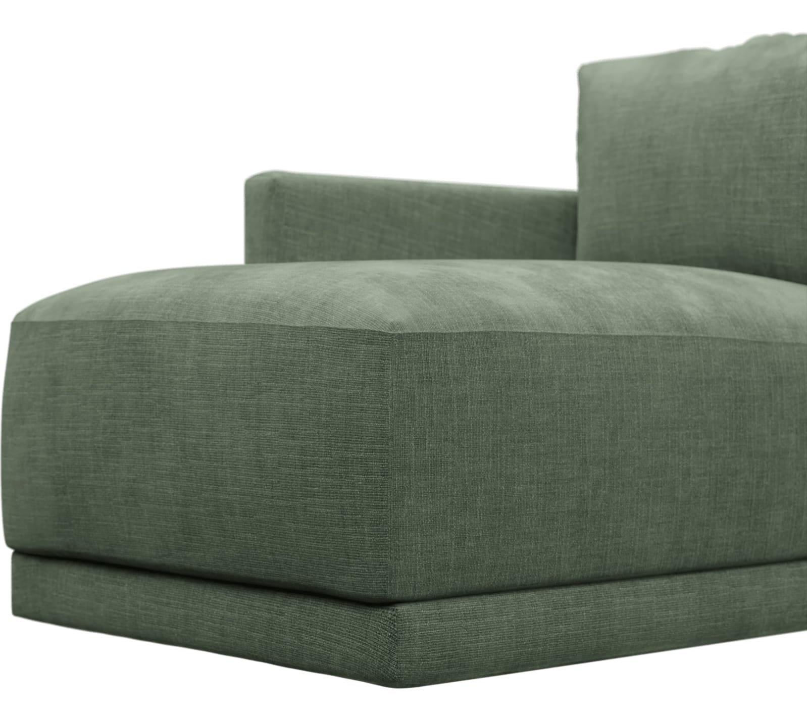 Haven Tribute Dark Jade Left Arm Facing Chaise Module color Tribute Dark Jade