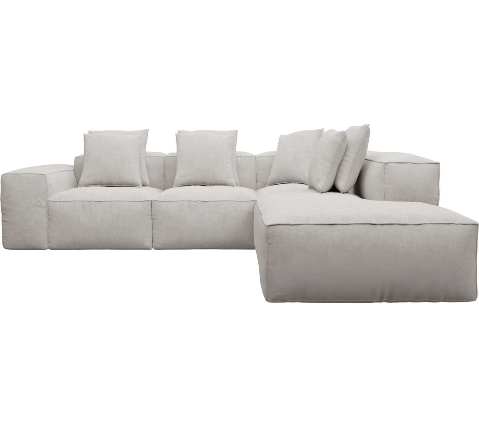 Riley Avon Mineral Modular Sofa - Arm, 2x Armless, Corner, Right Terminal color Avon Mineral
