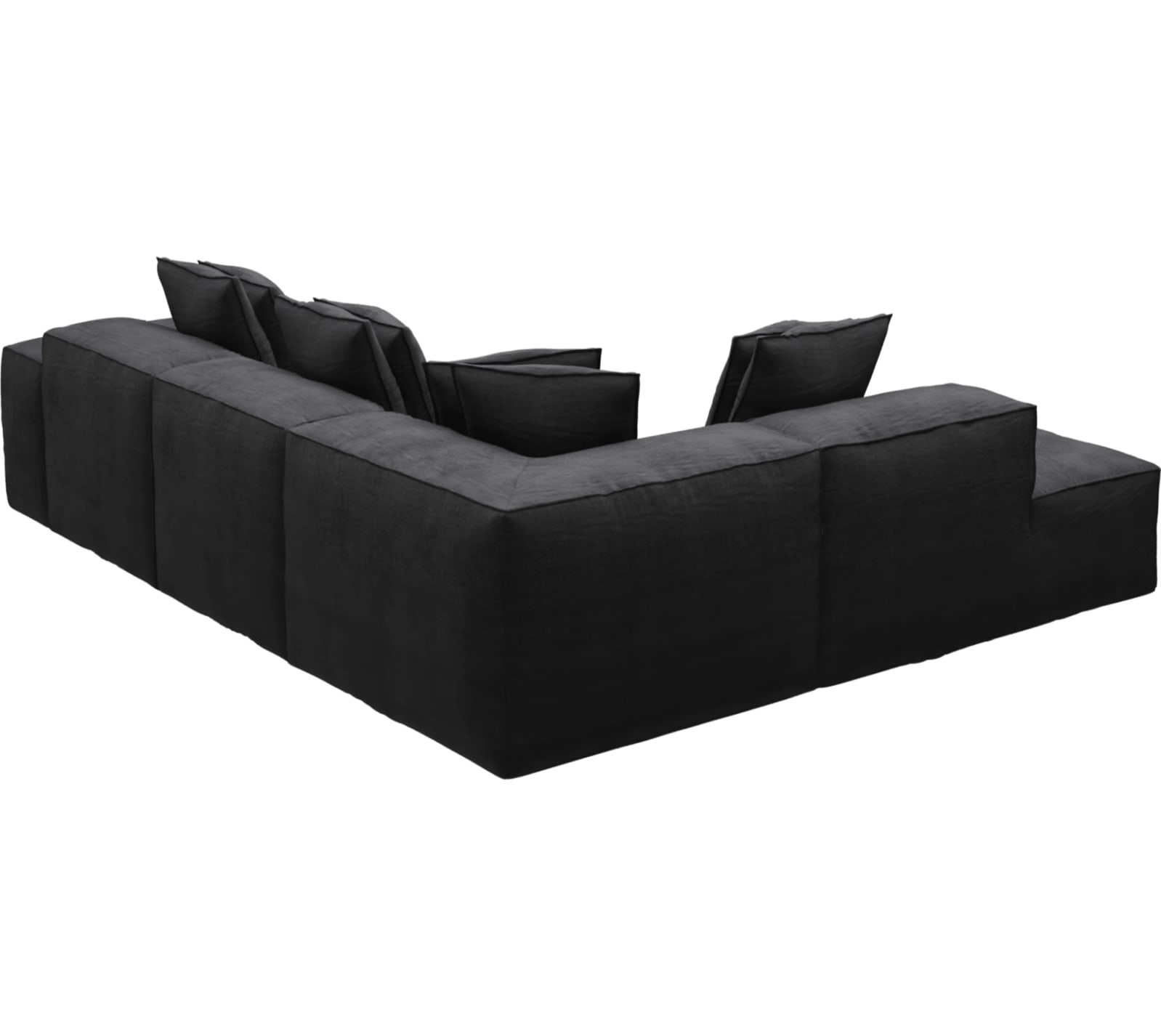 Riley Plaza Flint Grey Modular Sofa - Arm, 2x Armless, Corner, Left Terminal color Plaza Flint Grey