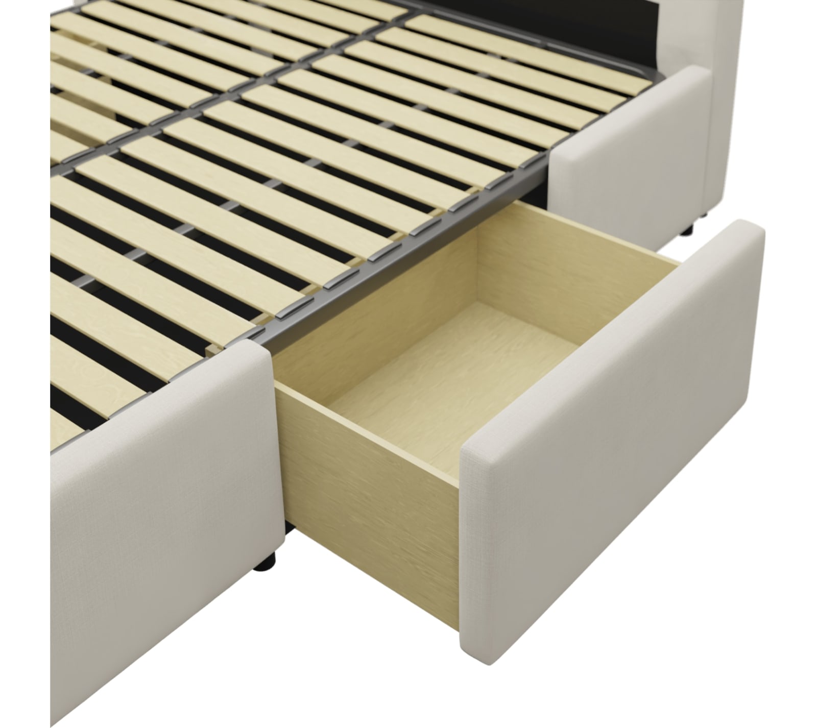 Aria Drawer Bed Toorak Pearl color Toorak Pearl