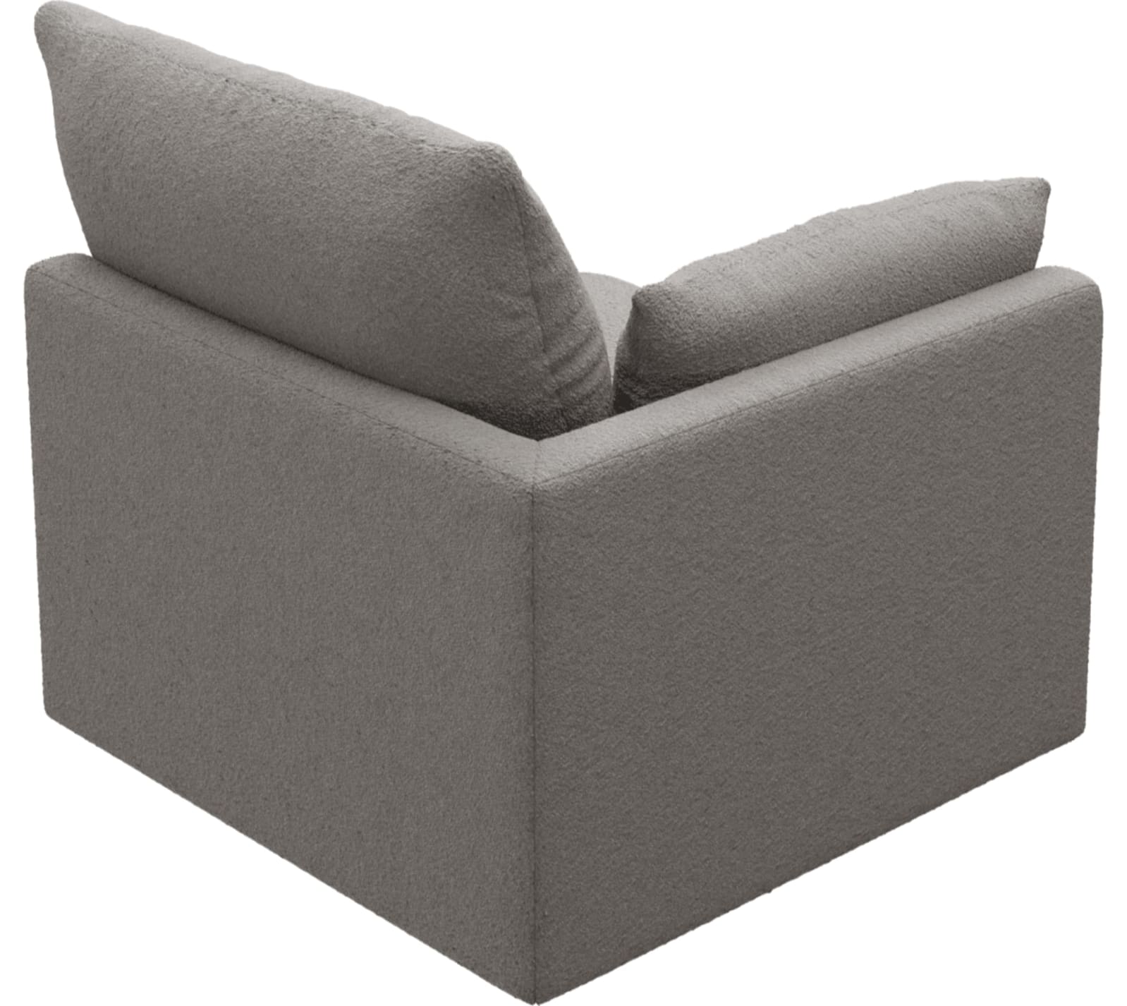 Willow Boucle Pumice 1 Seat Left Arm Facing Sofa Module color Boucle Pumice