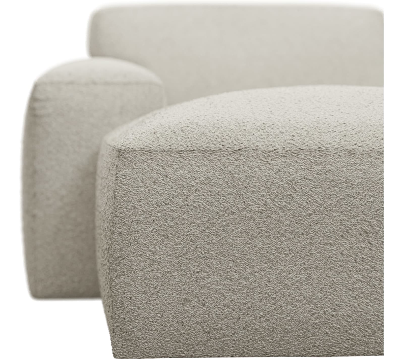 Copenhagen Boucle Ivory Left Arm Facing Chaise Module color Boucle Ivory