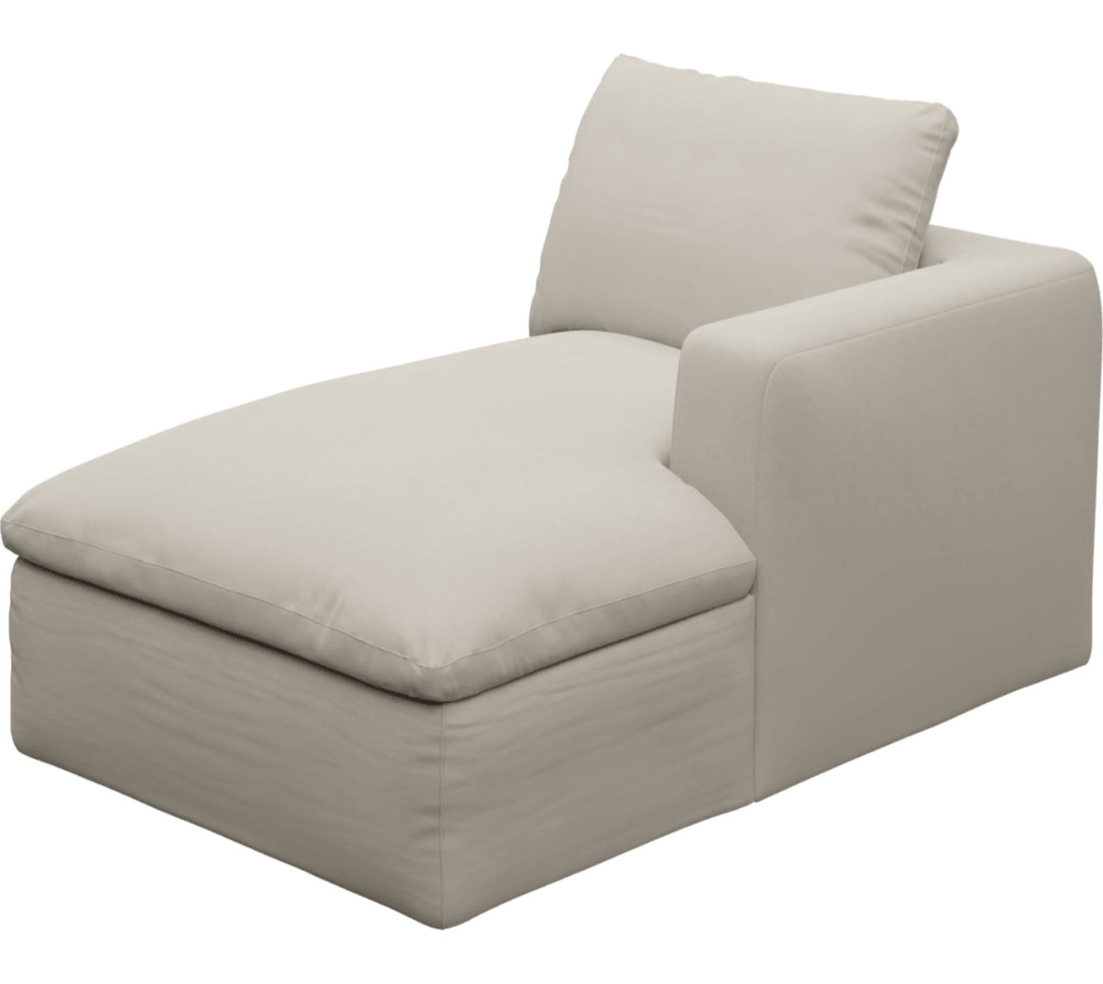 Cloud Deep Chaise Right Module Isla Sea Pearl color Isla Sea Pearl