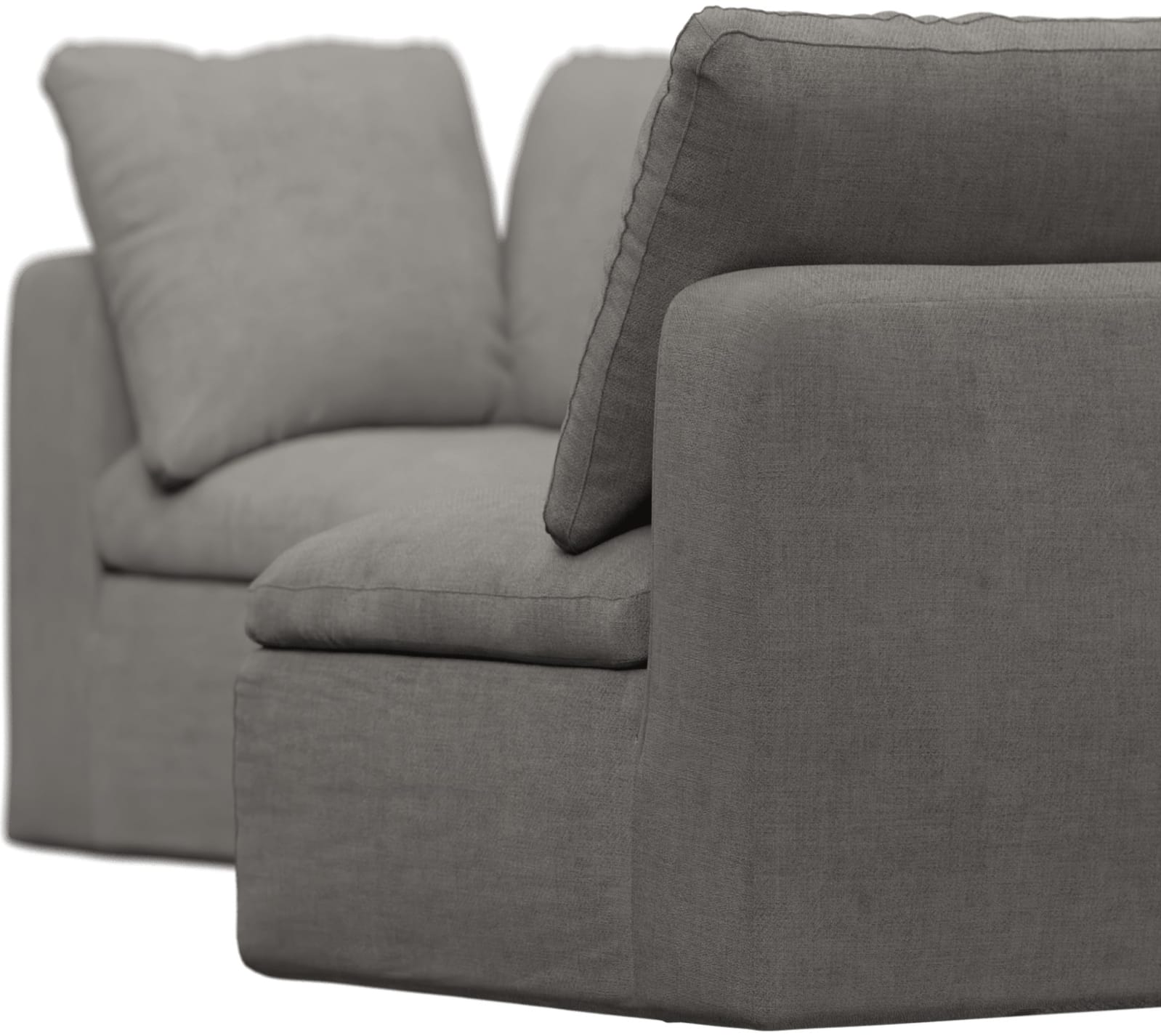 Cloud Isla Soft Grey Modular Sofa - 4 Piece color Isla Soft Grey