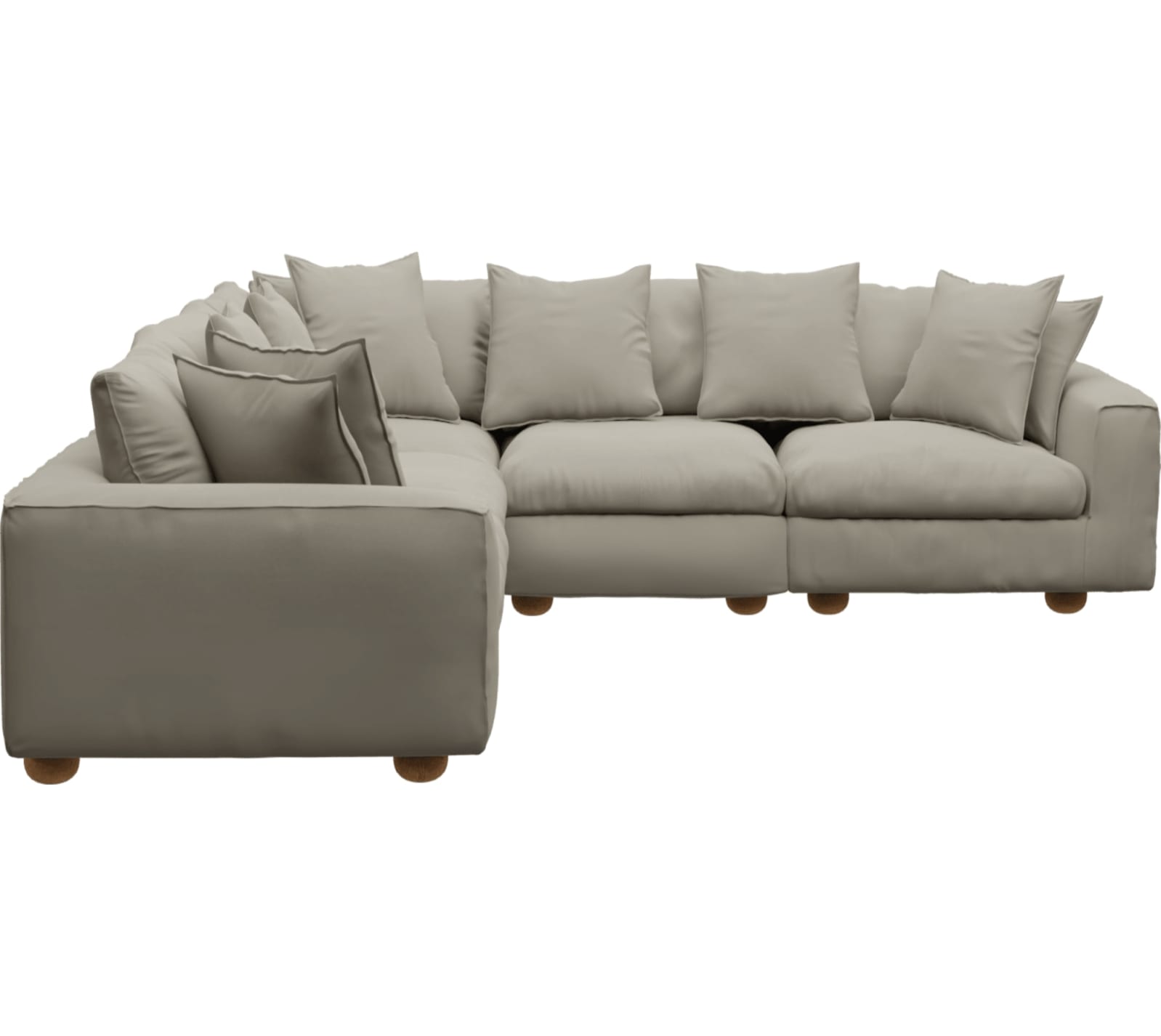 Tully Plaza Natural Modular Sofa - 5 Piece color Plaza Natural