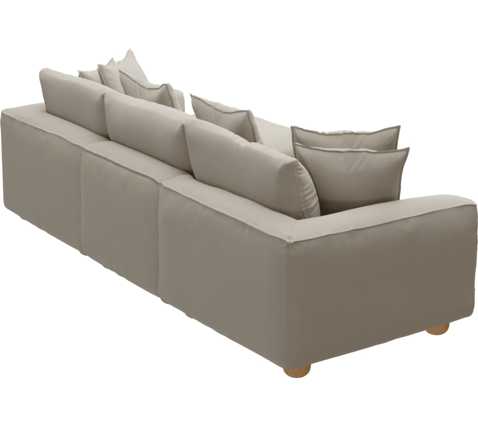 Tully Isla Sea Pearl Chaise Sofa - 3 Seater color Isla Sea Pearl