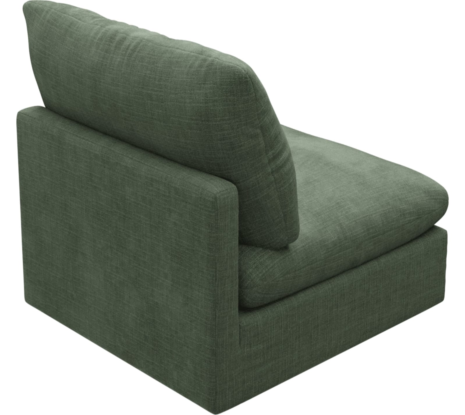 Willow Tribute Dark Jade Armless Sofa Module color Tribute Dark Jade