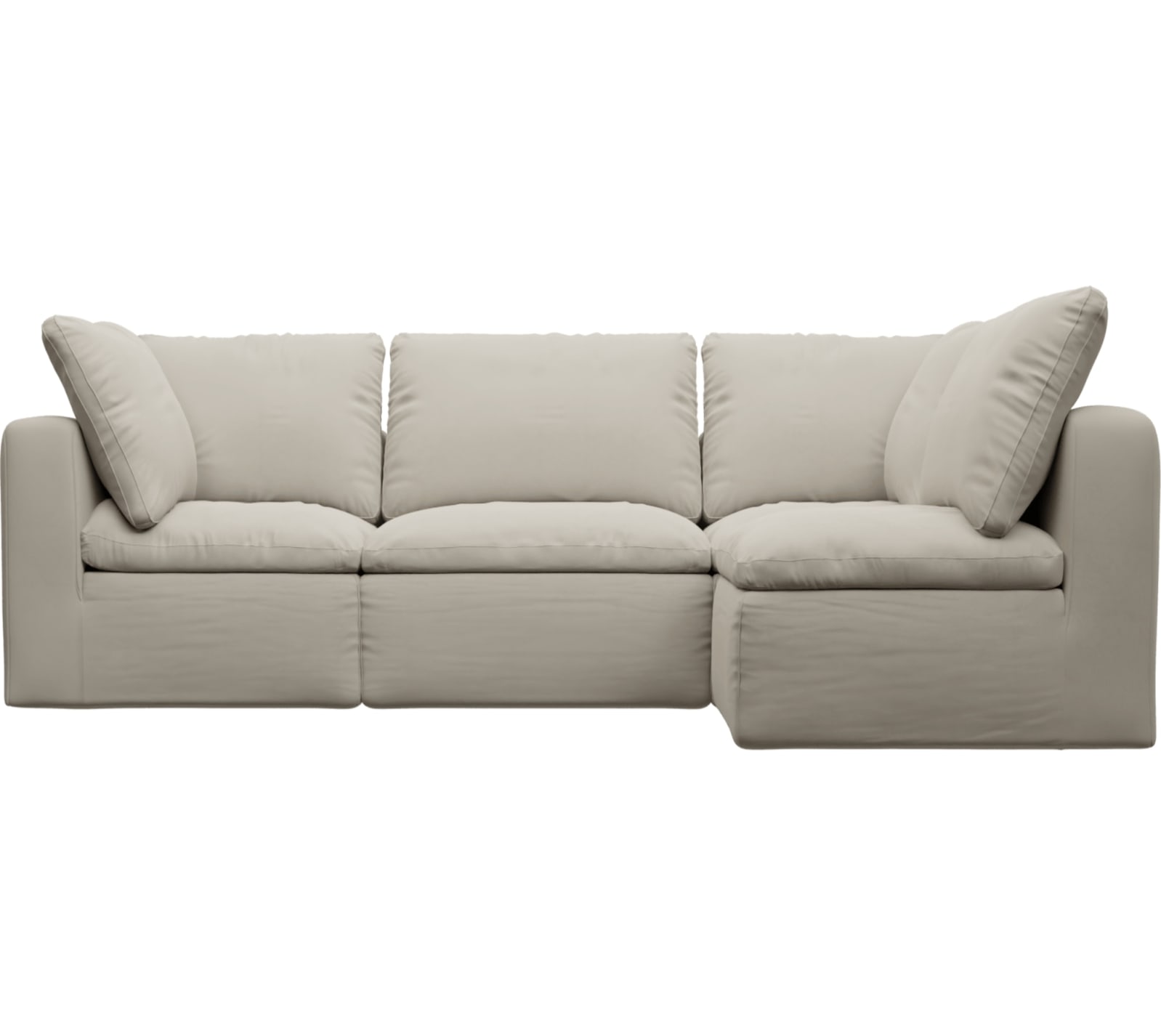 Cloud Isla Sea Pearl Modular Sofa - 4 Piece color Isla Sea Pearl