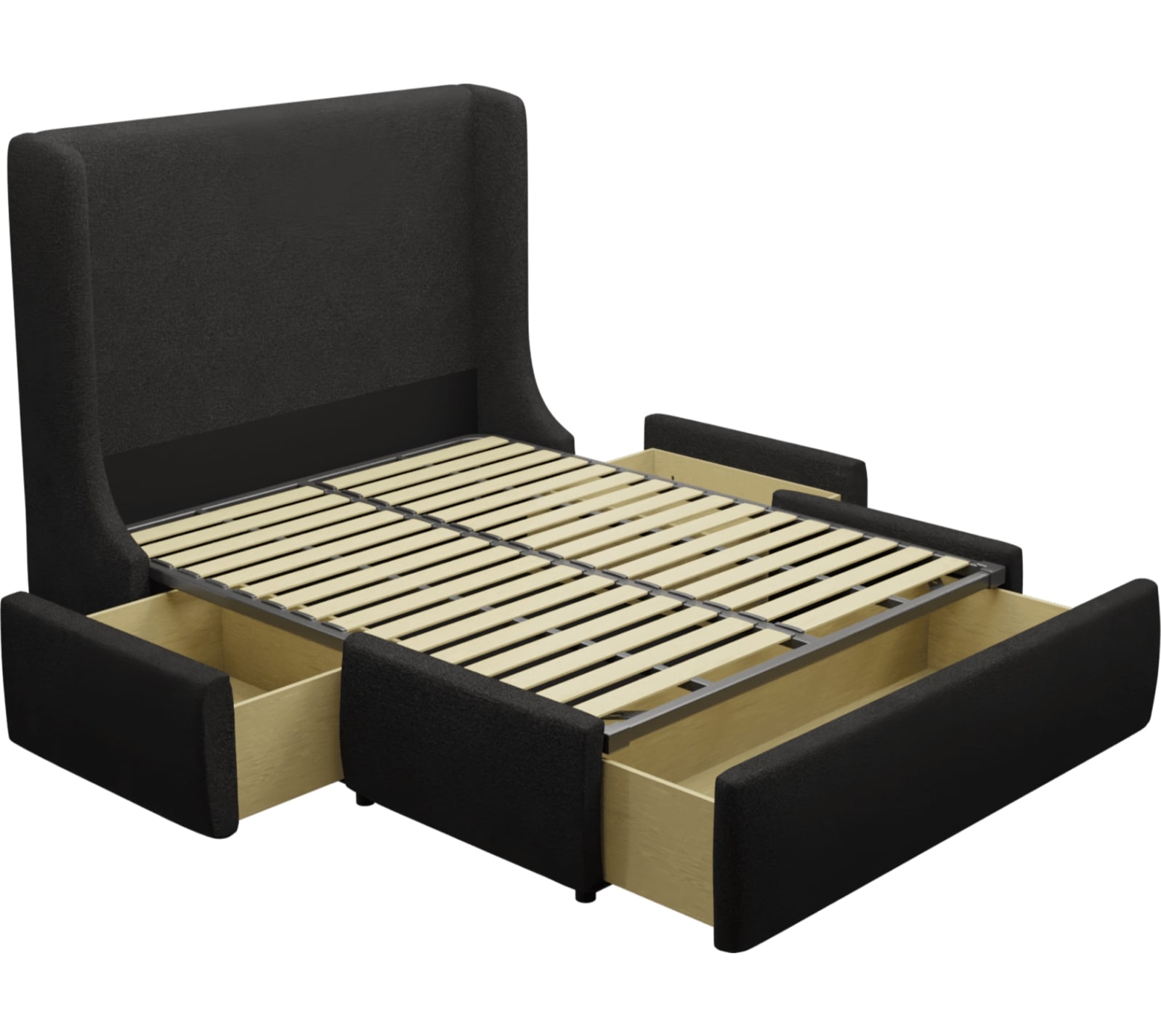 Lucy Drawer Bed California Charcoal color California Charcoal