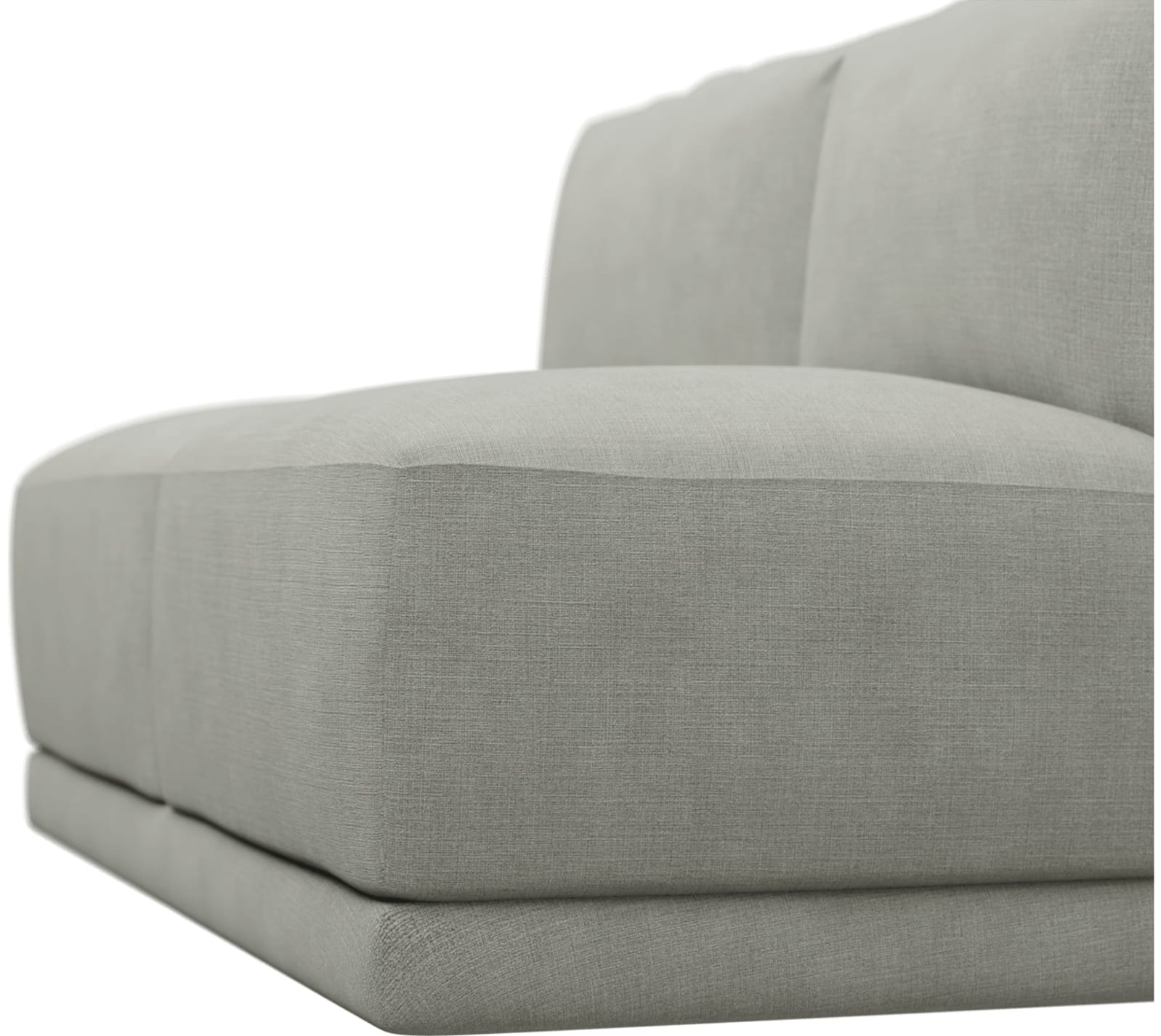 Haven Toorak Pebble 2 Seater Armless Sofa Module color Toorak Pebble