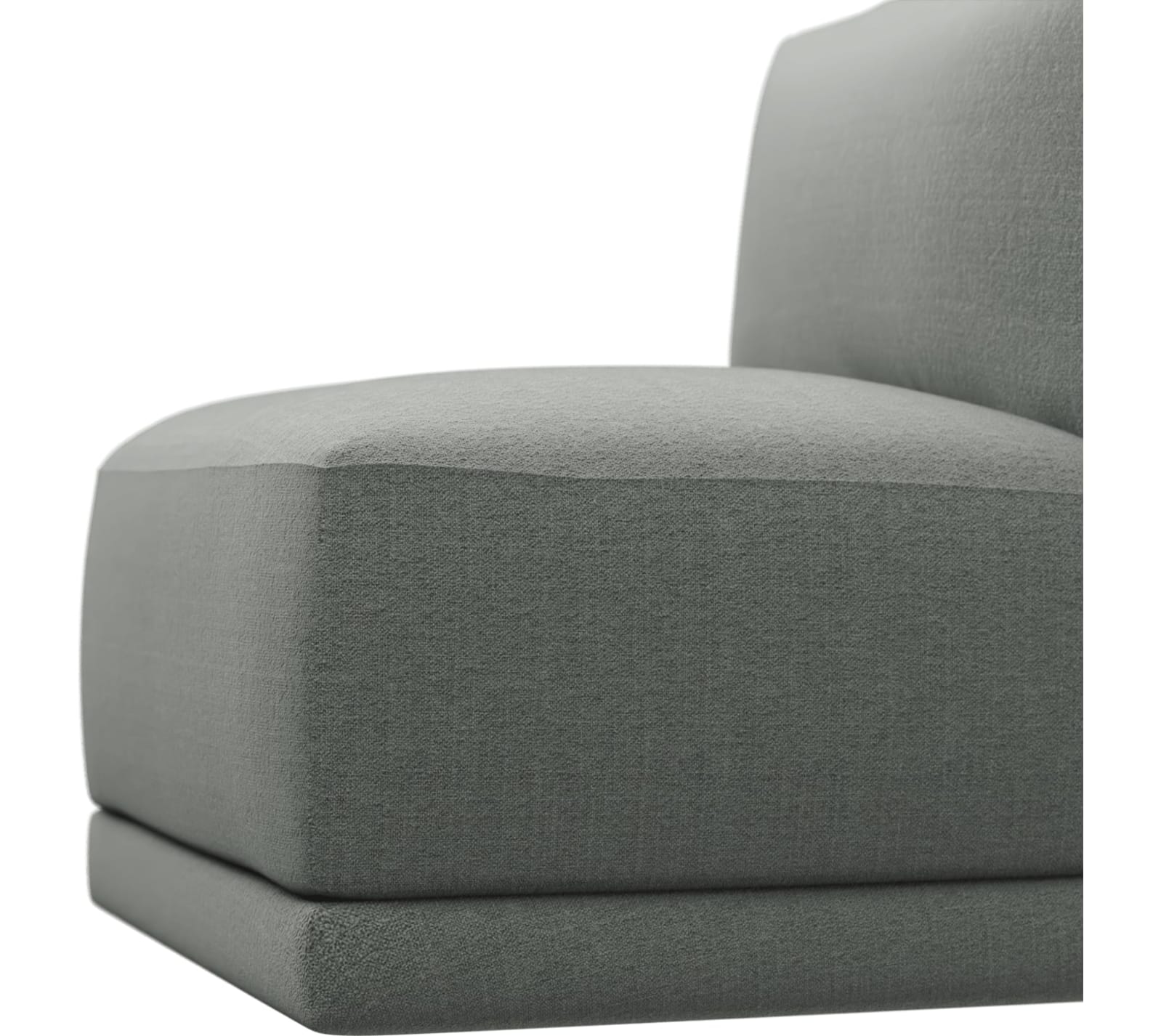 Haven Tribute Storm Armless Sofa Chair Module color Tribute Storm