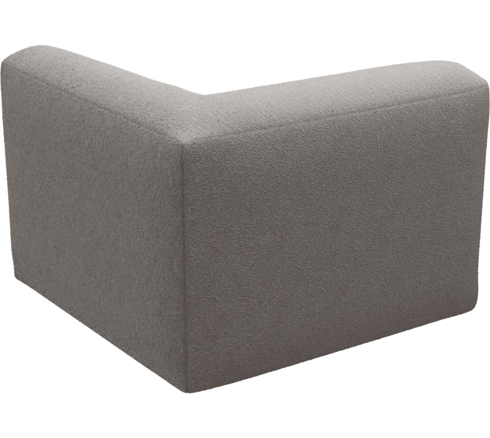 Copenhagen Boucle Pumice Wedge Corner Chair Sofa Module color Boucle Pumice