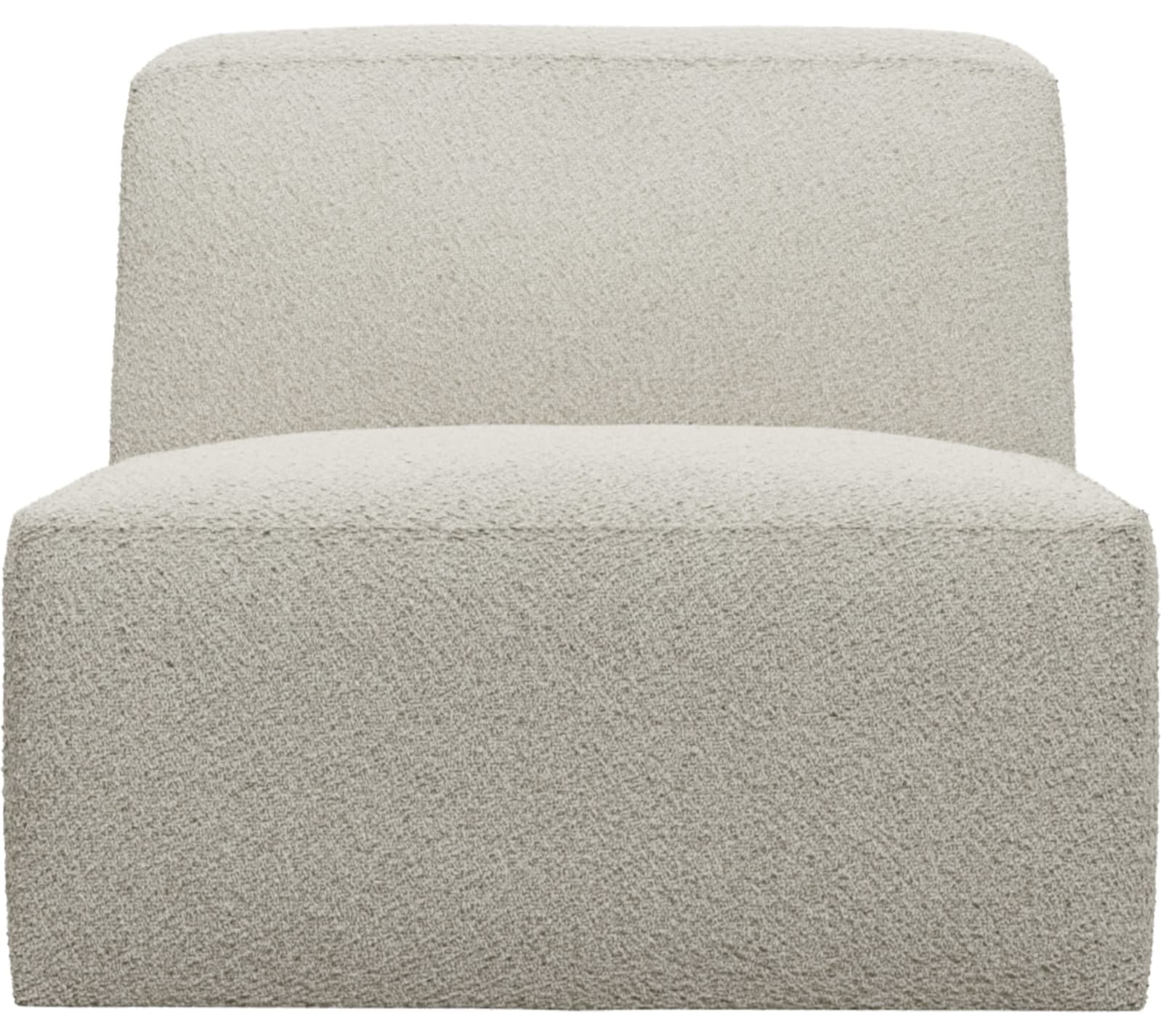 Copenhagen Boucle Ivory Armless Chair Sofa Module color Boucle Ivory