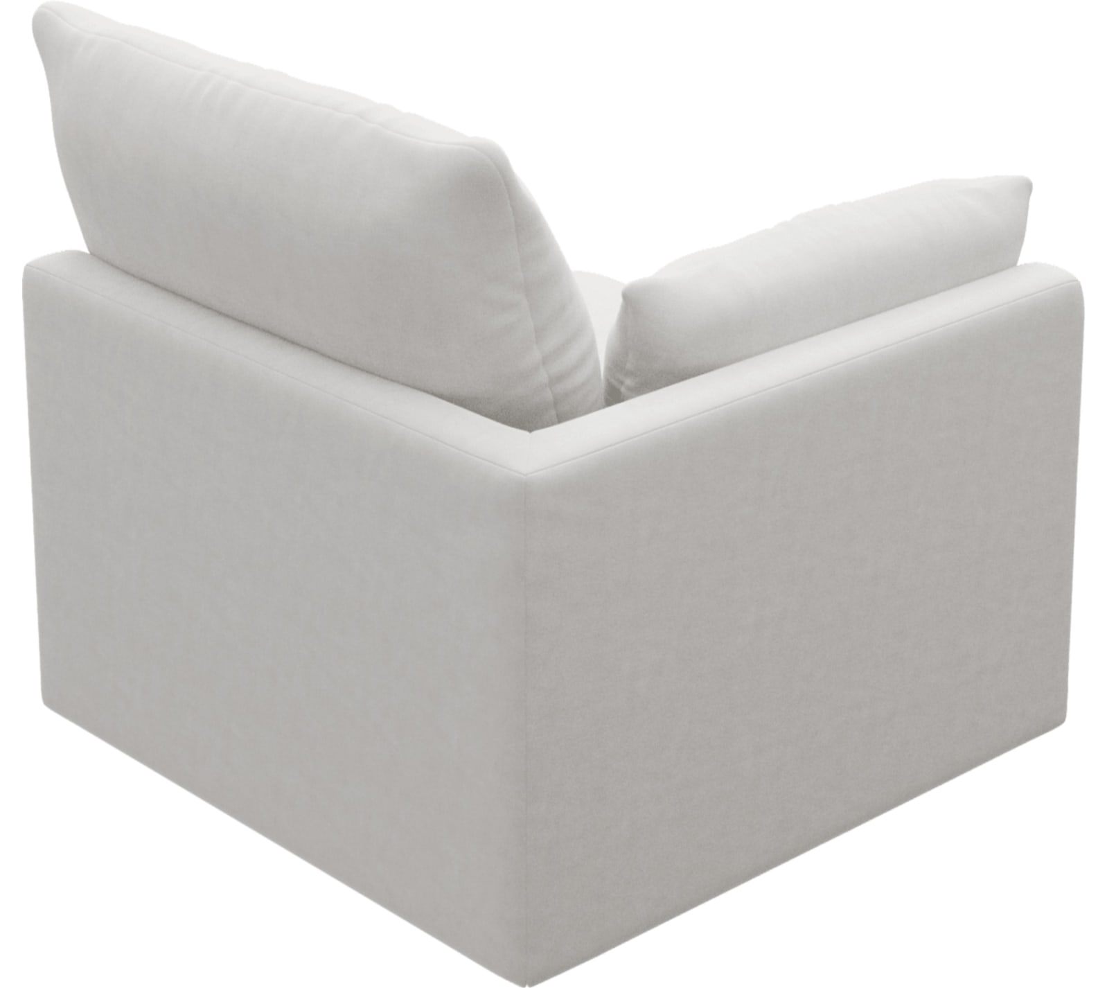 Willow Muse Frost 1 Seat Left Arm Facing Sofa Module color Muse Frost