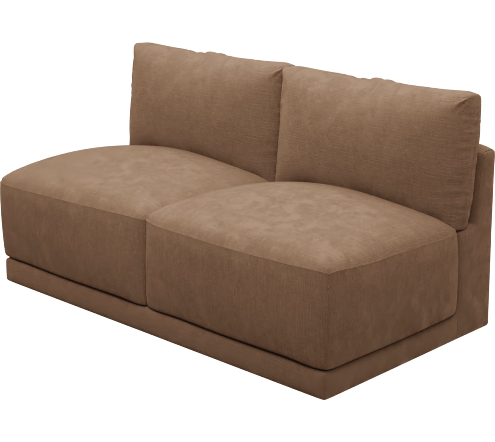 Haven Tribute Chestnut 2 Seater Armless Sofa Module color Tribute Chestnut